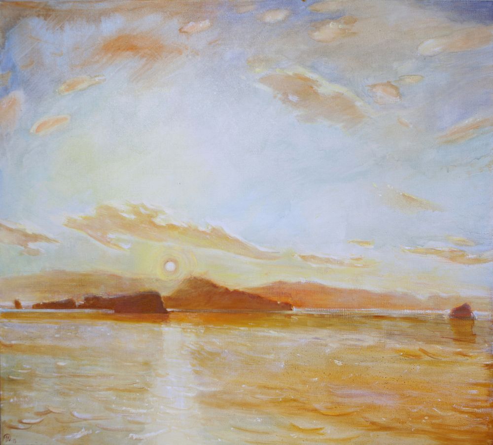 Маша Даниловская (Картина, живопись - 
                  100 x 90 см) Теплые волны