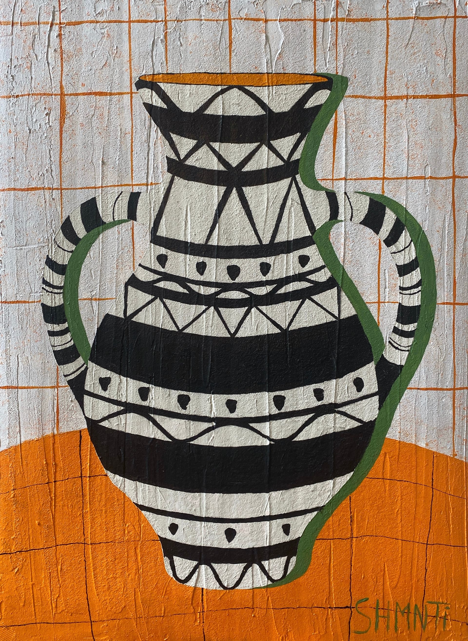 Shomina Ti (Картина, живопись - 
                  30 x 40 см) Ваза Черно-белая