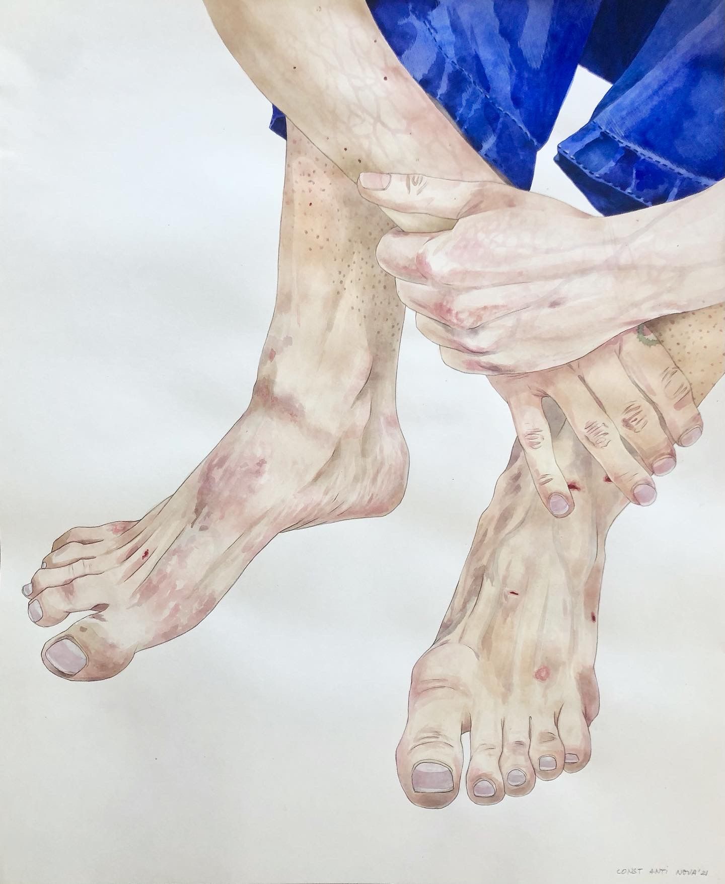 Людмила Константинова (Картина, живопись - 
                  50 x 60 см) Танины ноги