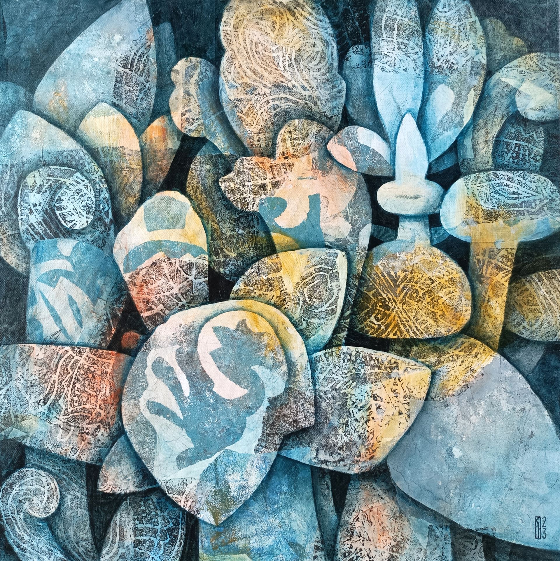 Наталья Порошина (Картина, живопись - 
                  50 x 50 см) Таинственный Лес 1