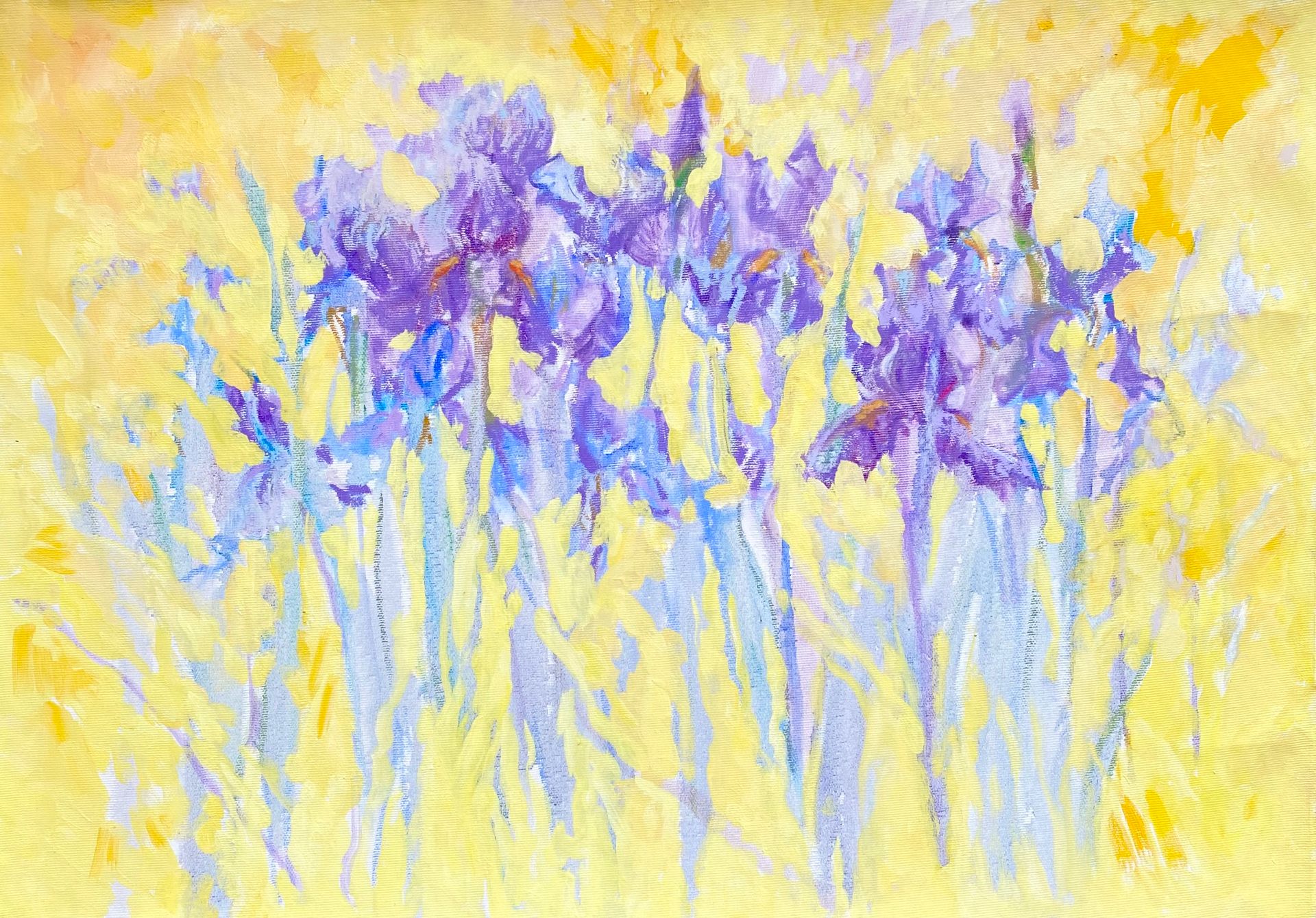 Наталья Журавлева (Картина, живопись - 
                  65 x 45 см) Ирисы