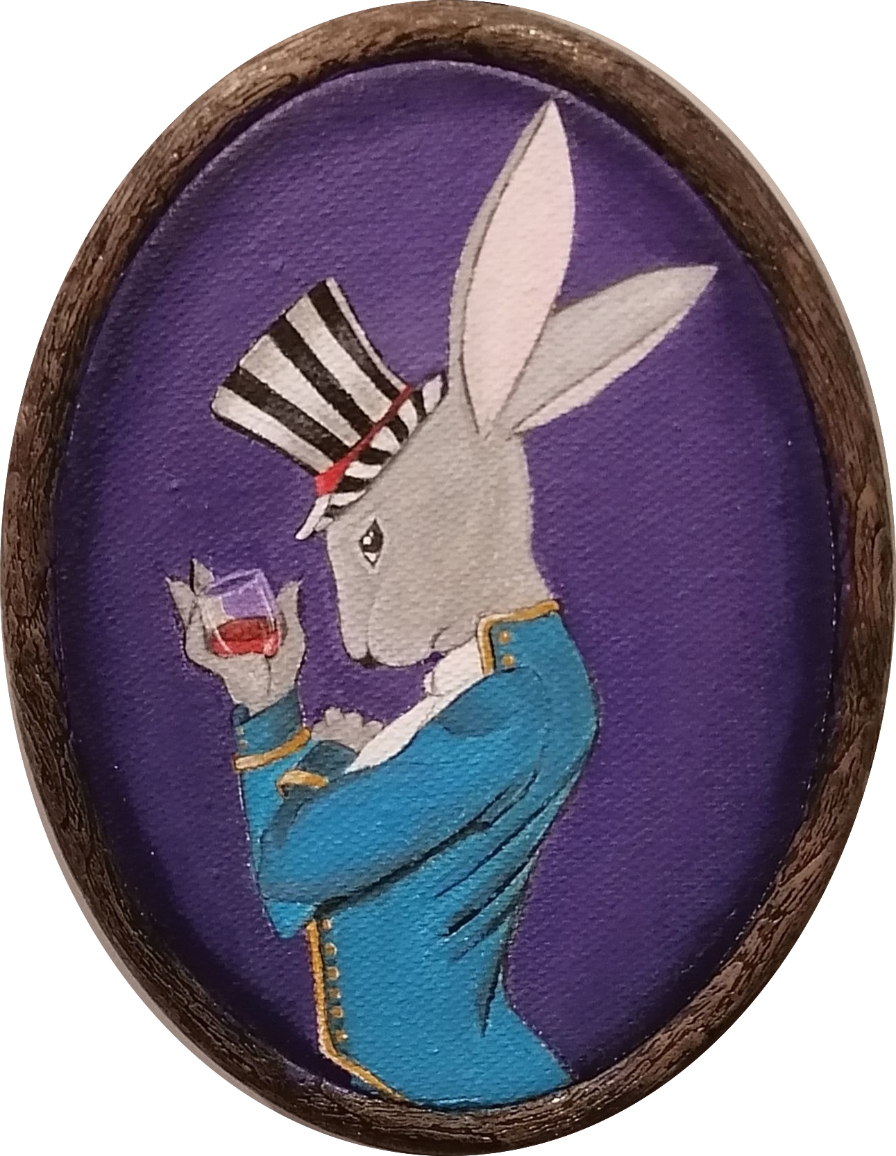 Нина Григель (Картина, живопись - 
                  11.5 x 15 см) Рождественский Кролик