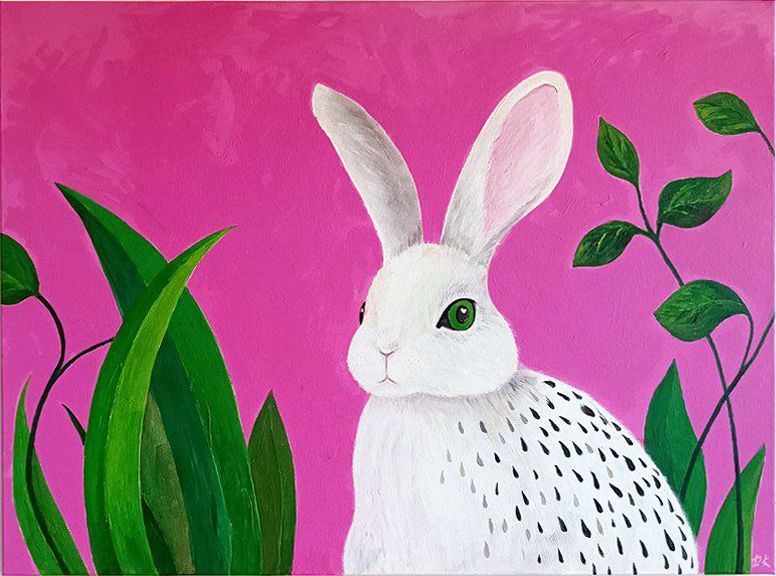 Даниелла Климашевская (Картина, живопись - 
                  80 x 60 см) Белый Кролик