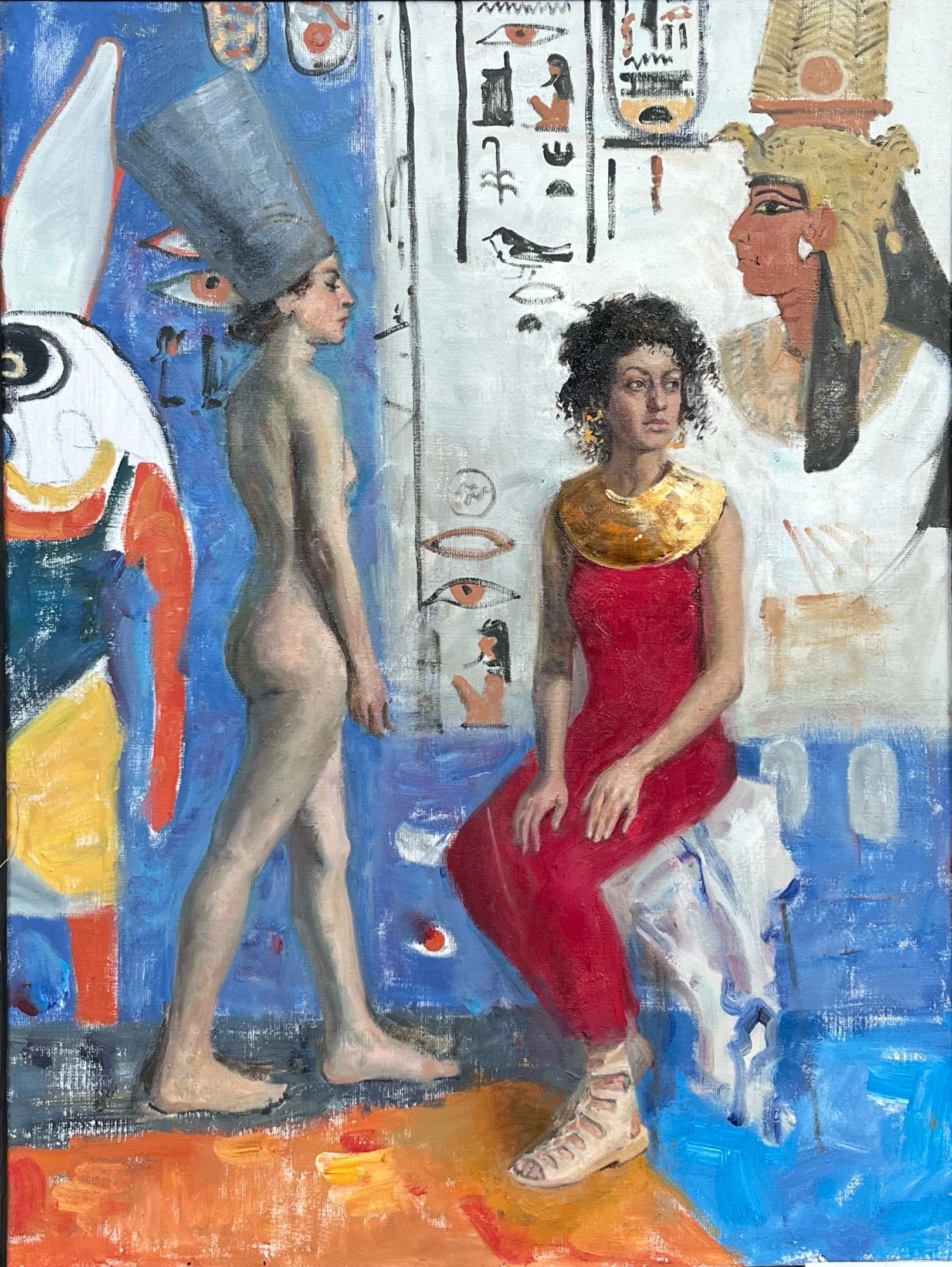 Елизавета Тарасова (Картина, живопись - 
                  50 x 80 см) Любование Египтом