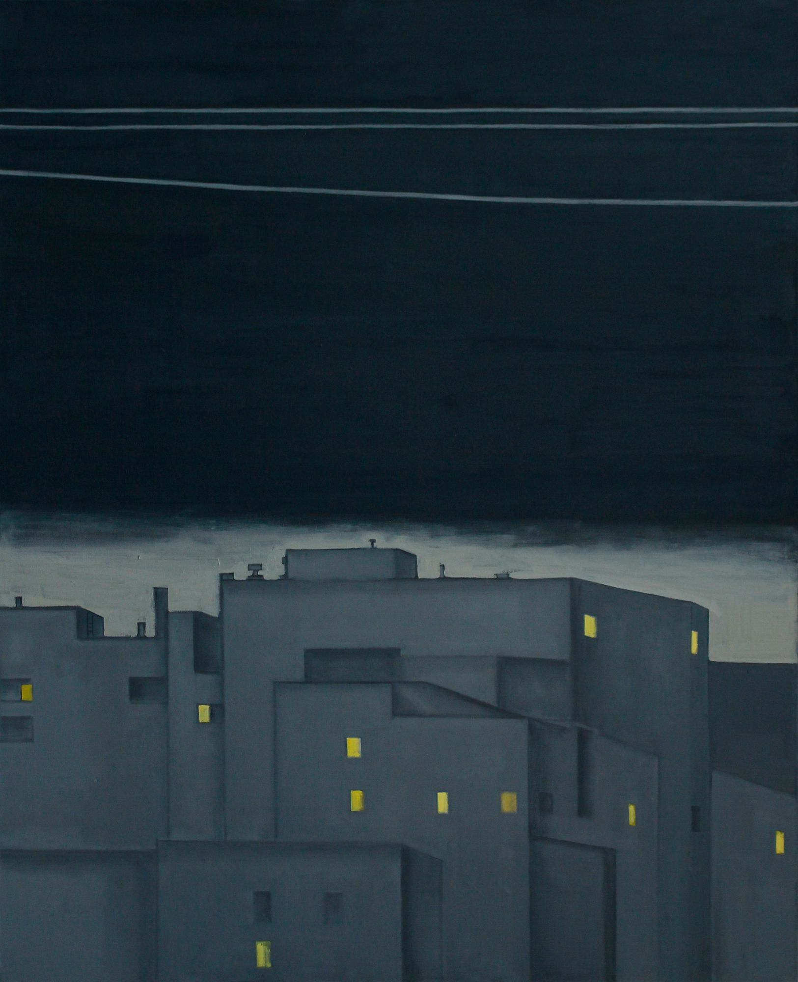 Асмик Мелконян (Картина, живопись - 
                  130 x 160 см) Серия "Спящий город", Ночь