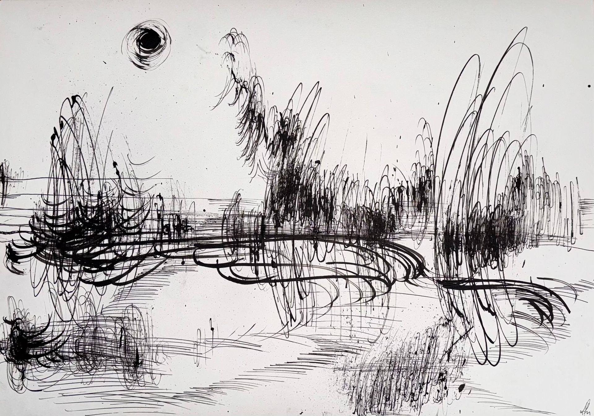 Маргарита Чигодайкина (Авторская графика - 
                  59.4 x 42 см) Абсолютное поле 13