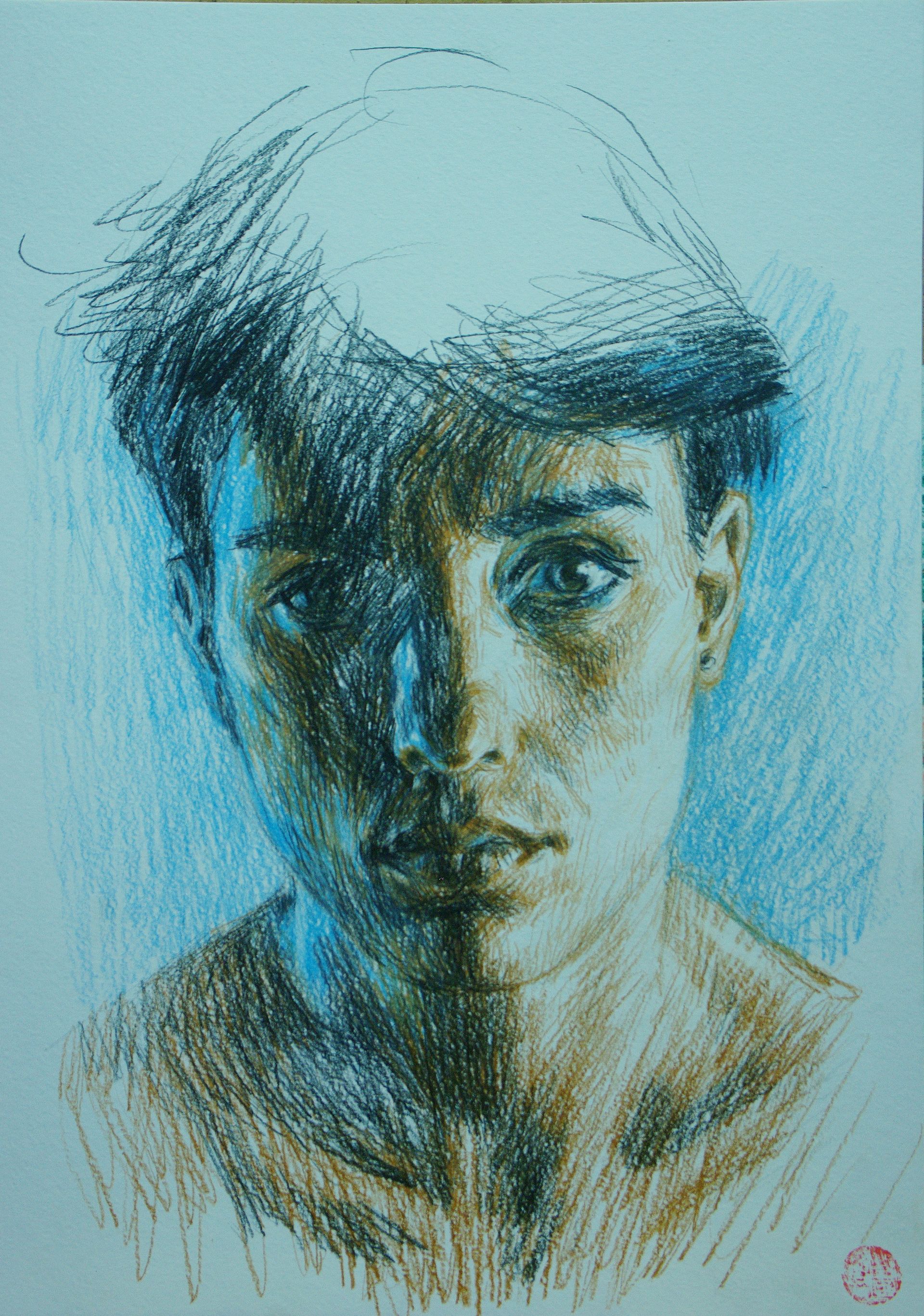 Алан Хатагты (Авторская графика - 
                  30 x 42 см) Работа из серии "Вечерний рисунок"