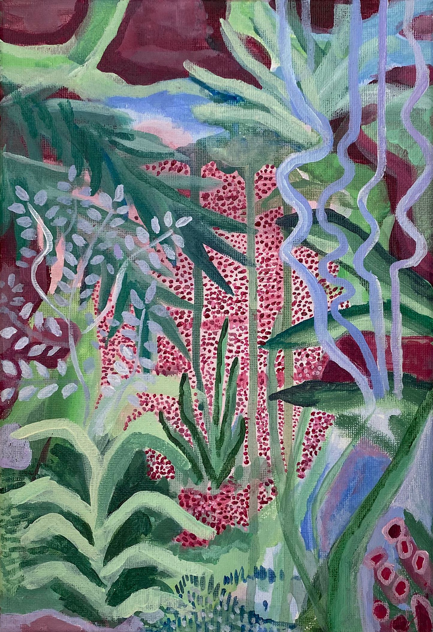 Мария Воробьева (Картина, живопись - 
                  21.5 x 29.5 см) Pink lake