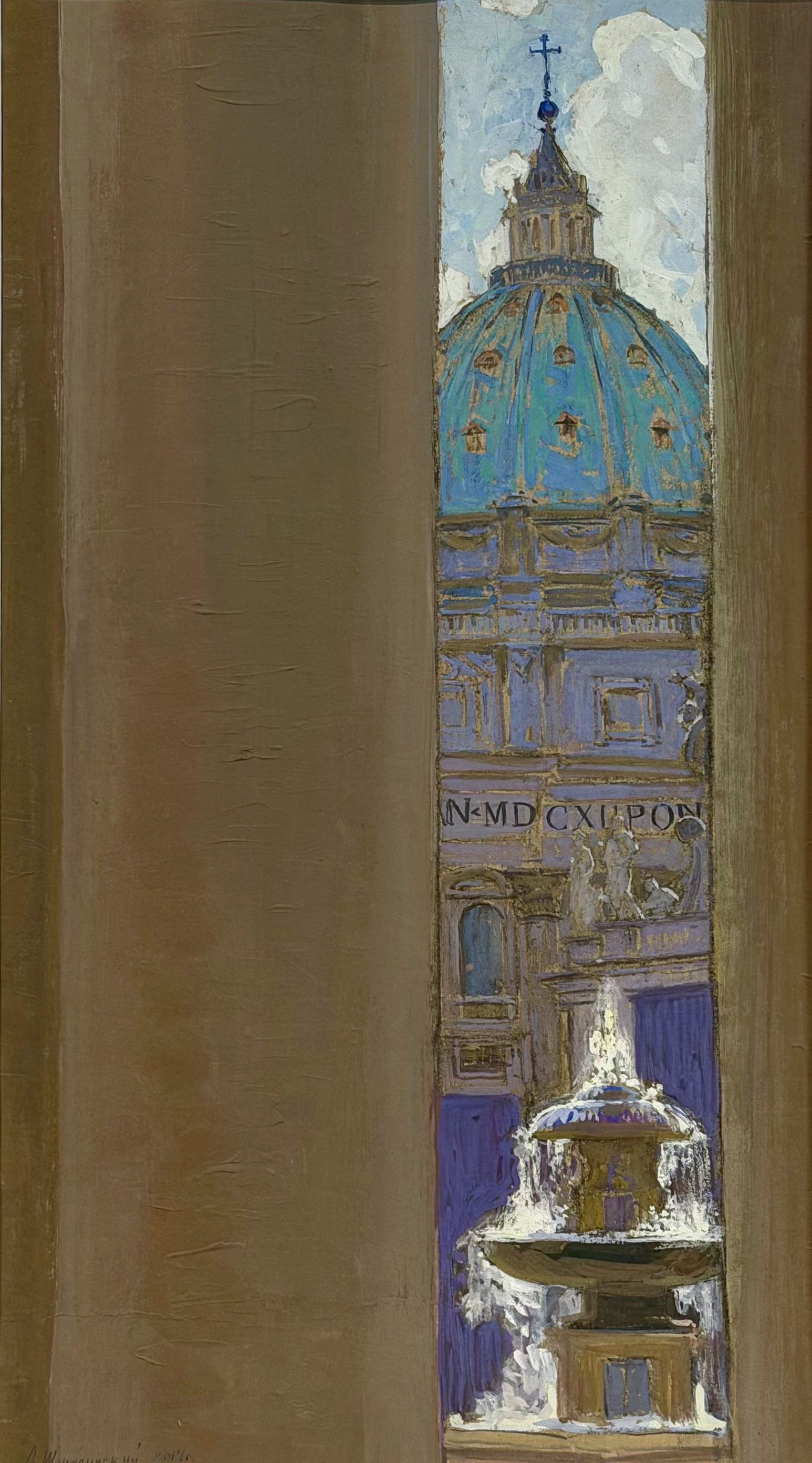 Алексей Щемелинский (Авторская графика - 
                  38 x 68 см) Собор Святого Петра