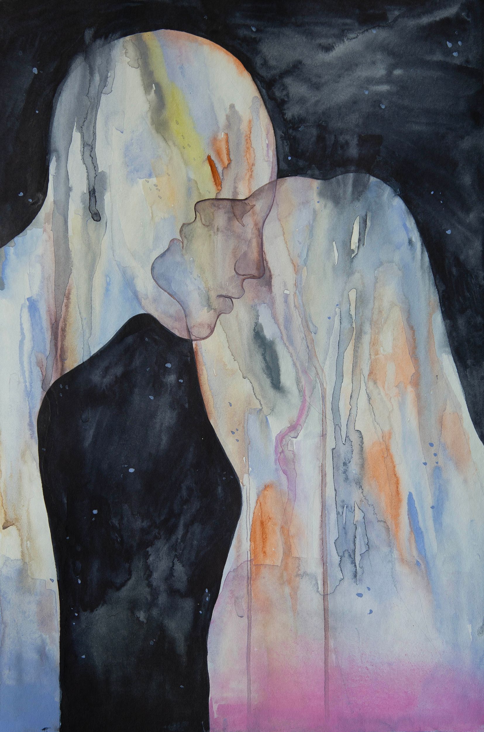 Елизавета Журавлева (Авторская графика - 
                  30 x 45 см) Глубина Влюбленные Двое