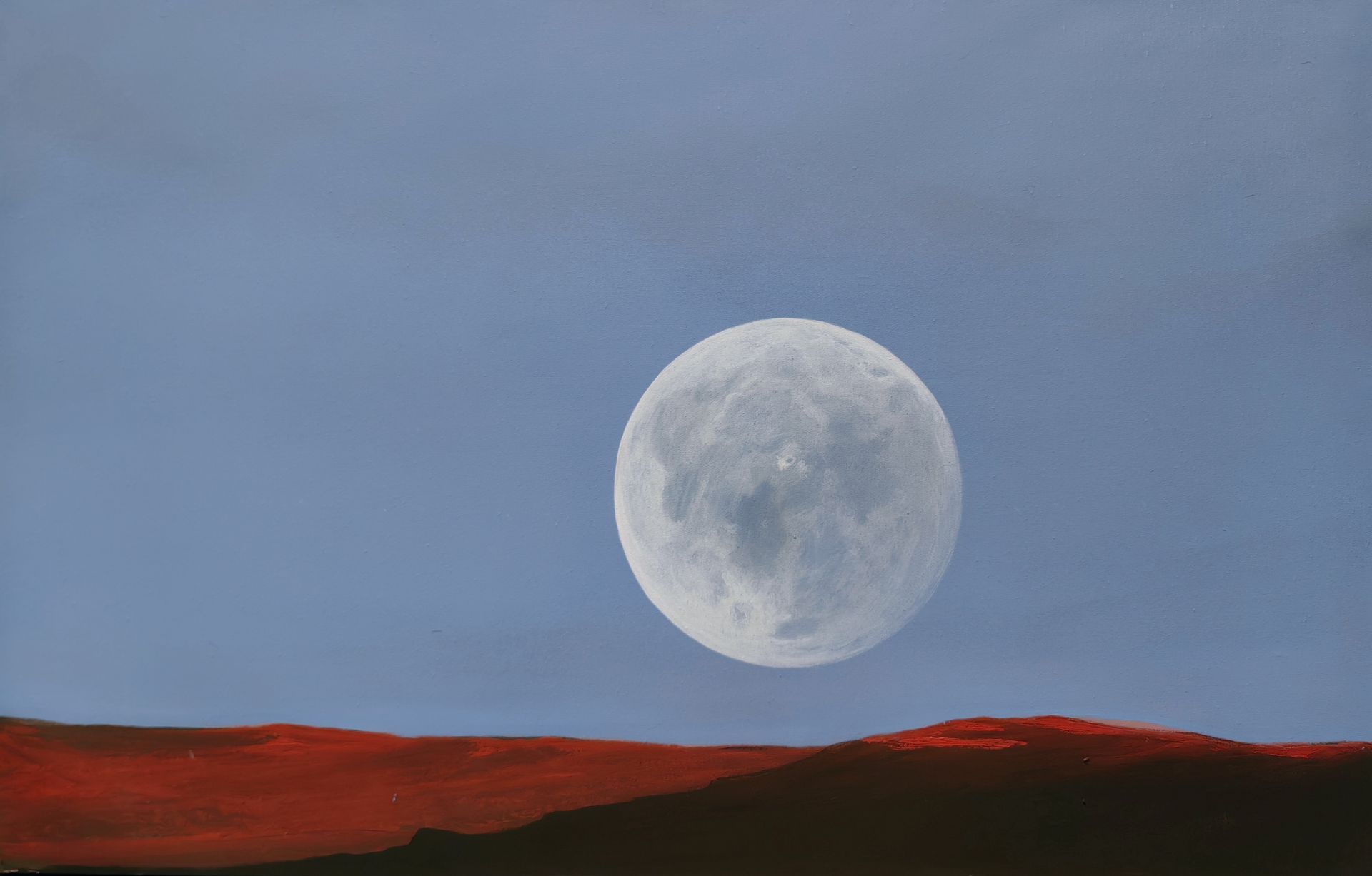Никита Лобачёв (Картина, живопись - 
                  110 x 70 см) Большая луна