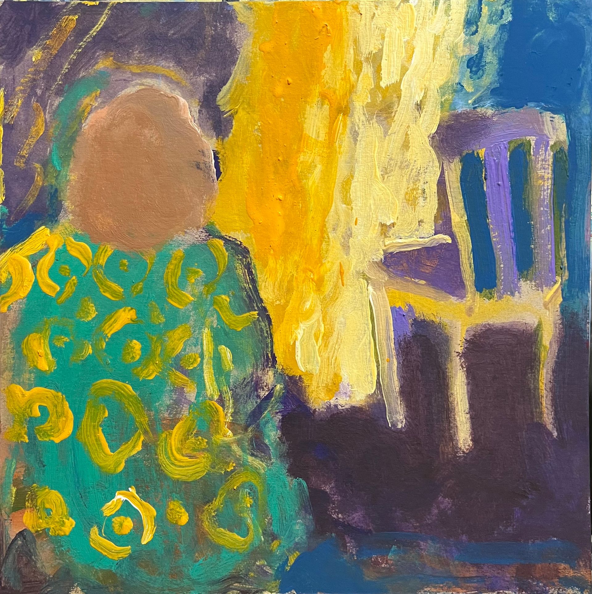 Алина Магомедова (Авторская графика - 
                  30 x 30 см) Солнечный день