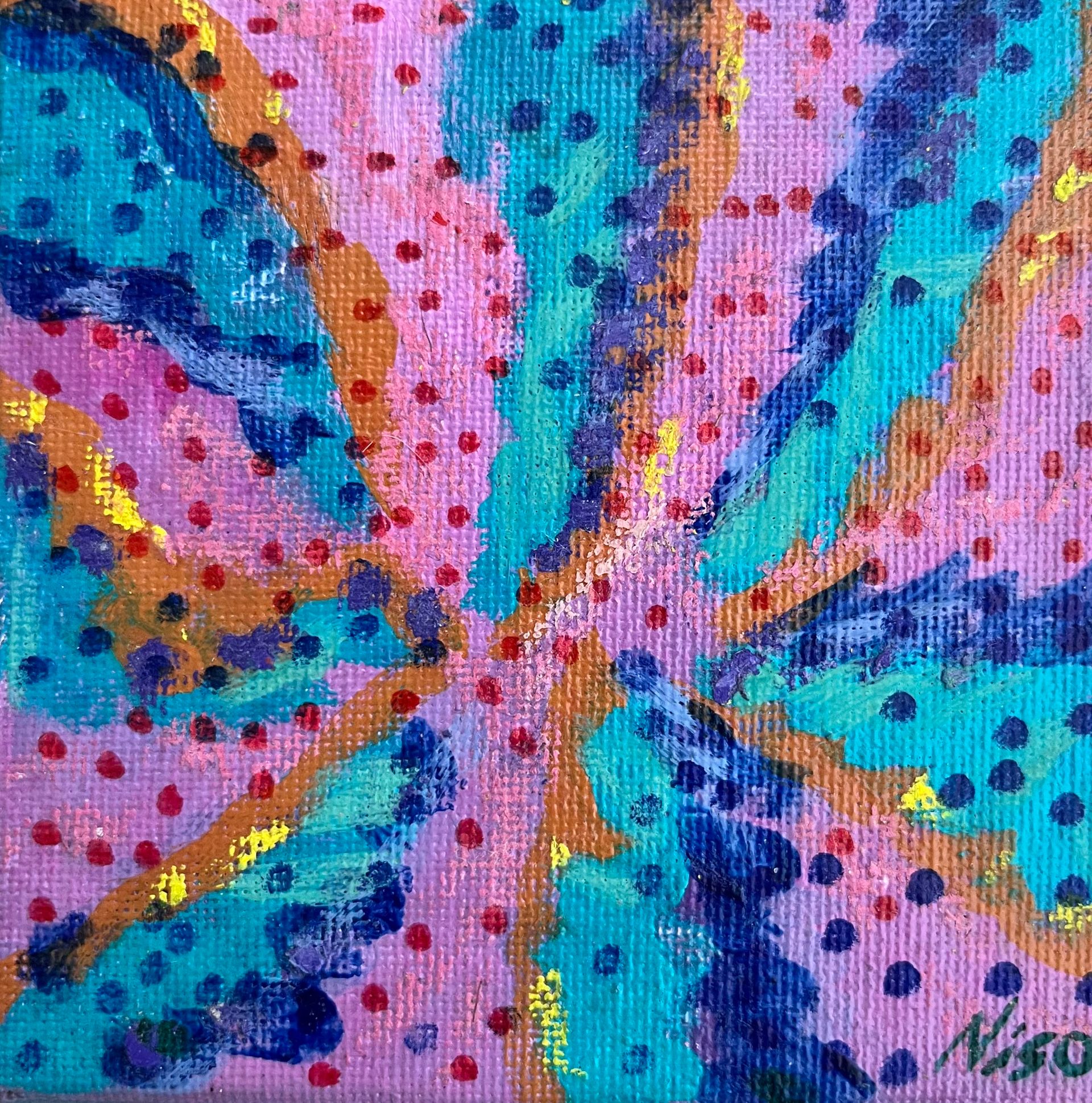 Нисо Атаханова (Авторская графика - 
                  23 x 23 см) Снегопад