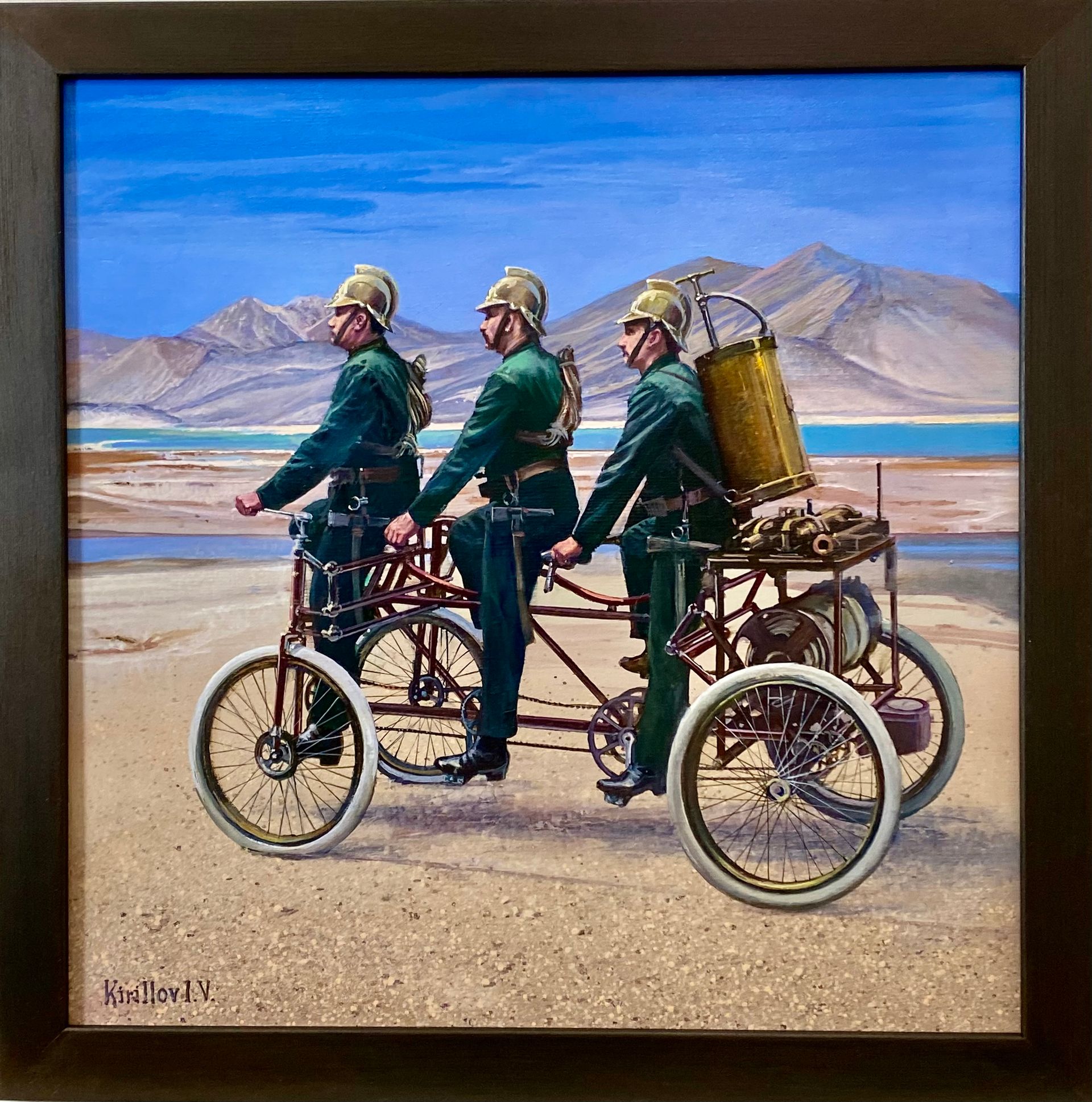 Игорь Кириллов (Картина, живопись - 
                  51 x 51 см) Странствующие брандмейстеры
