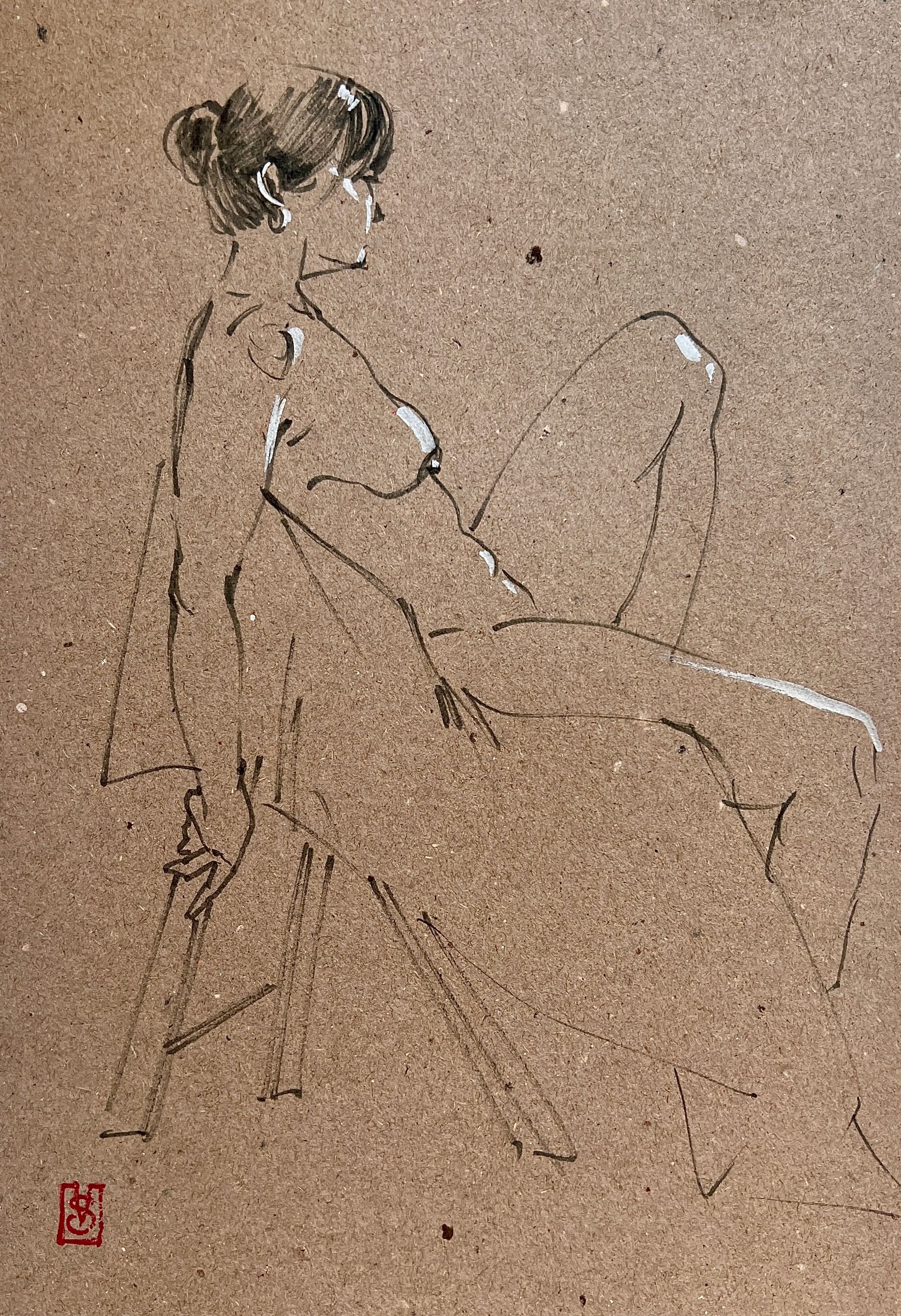 Виктория Севастьянова (Авторская графика - 
                  20 x 30 см) Nu sketch