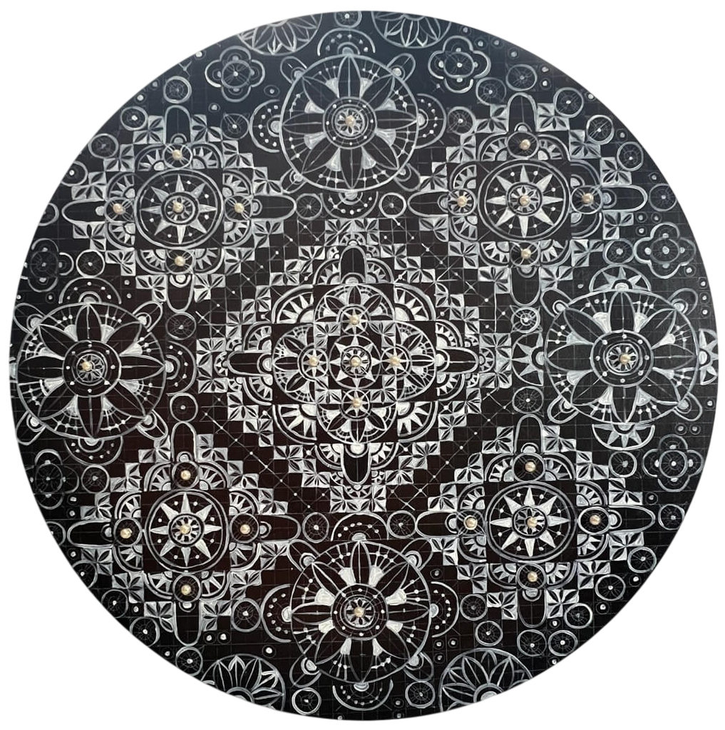 Лена Запрудских (Картина, живопись - 
                  60 x 60 см) Крестецкая строчка