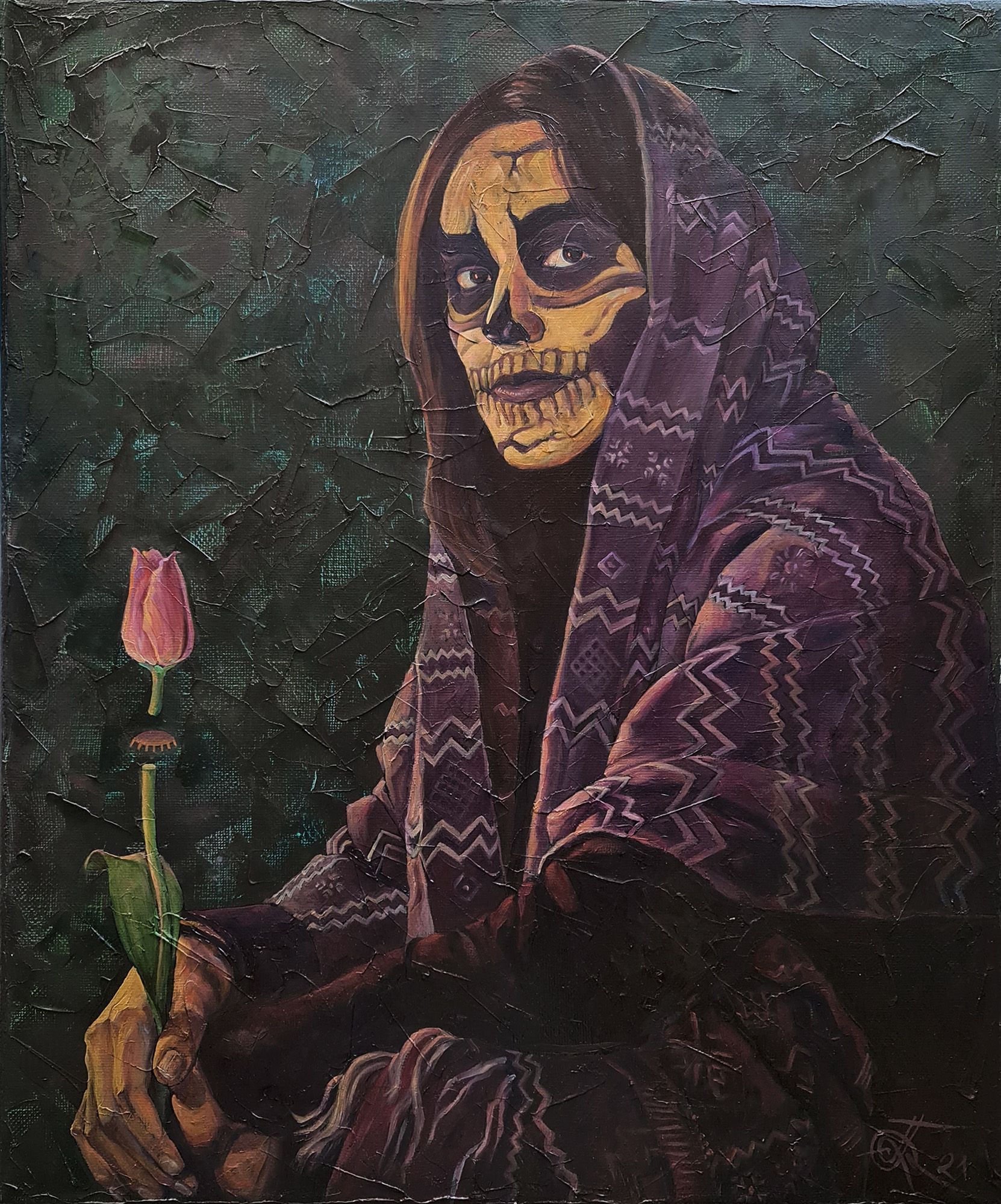 Александр Буданов (Картина, живопись - 
                  50 x 60 см) Катрина (La Catrina)