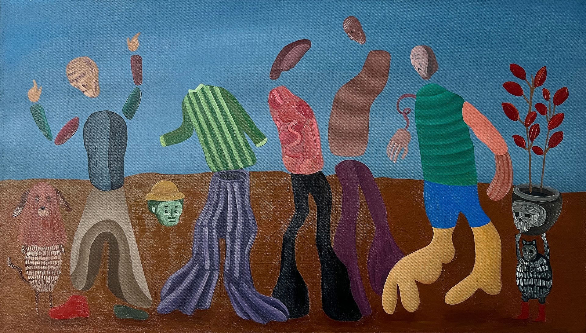 Леша Мелки (Картина, живопись - 
                  80 x 40 см) Танец ящериц