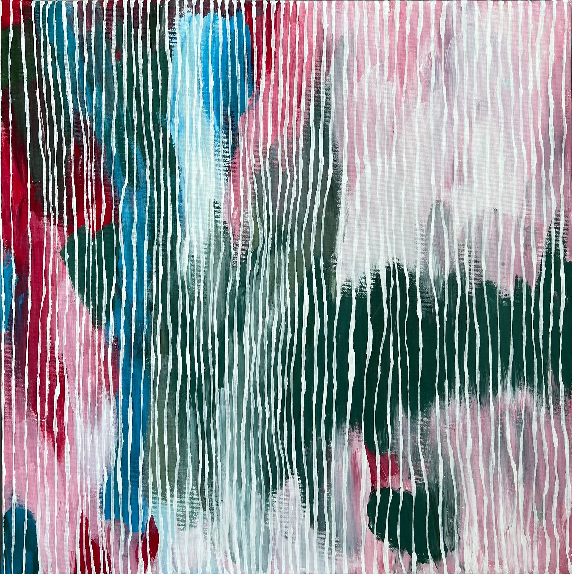 Майя Л (Картина, живопись - 
                  40 x 40 см) Abstract with stripes