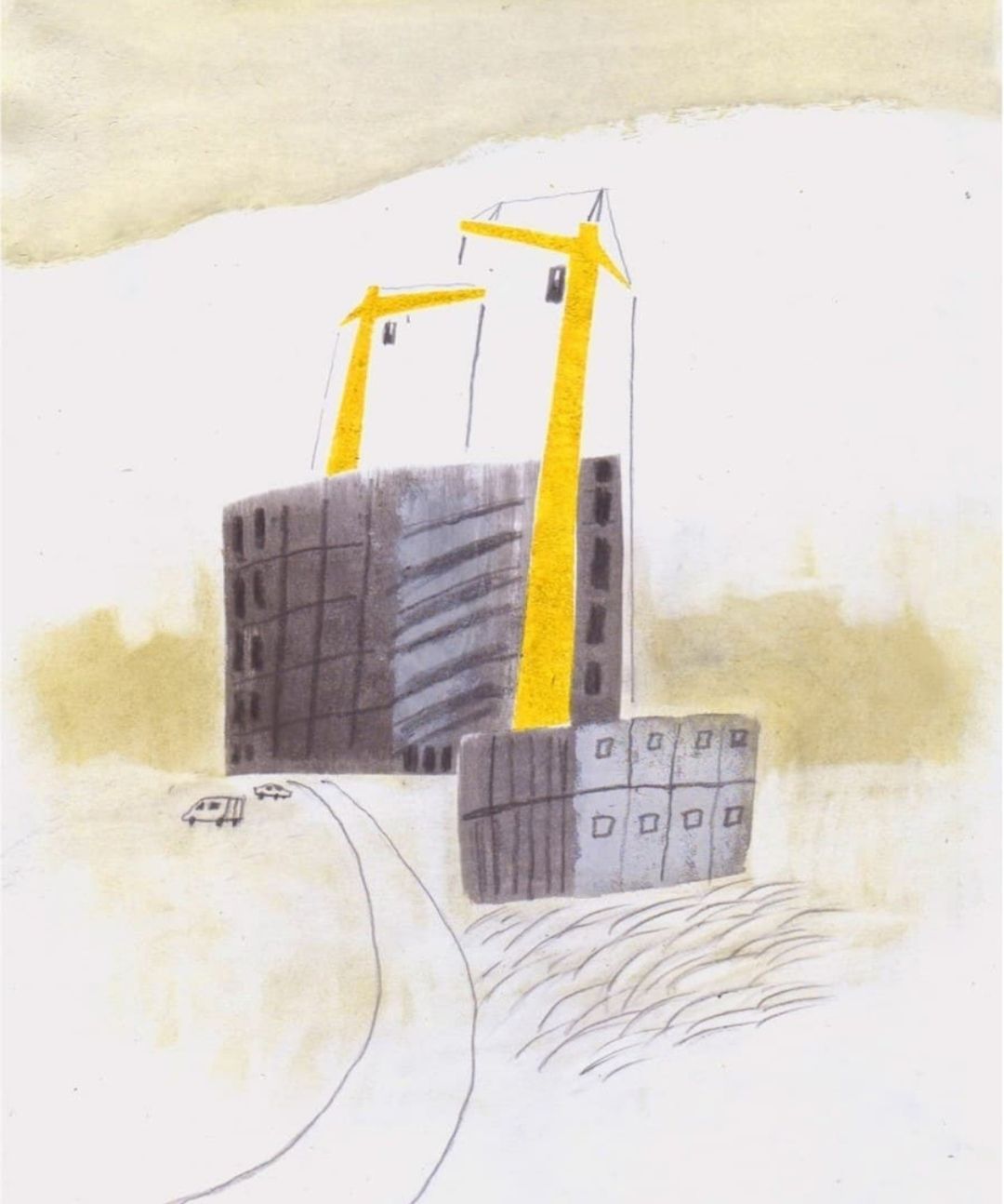 Варвара Голланд (Графика печатная - 
                  30.1 x 35.3 см) Два крана, рифма