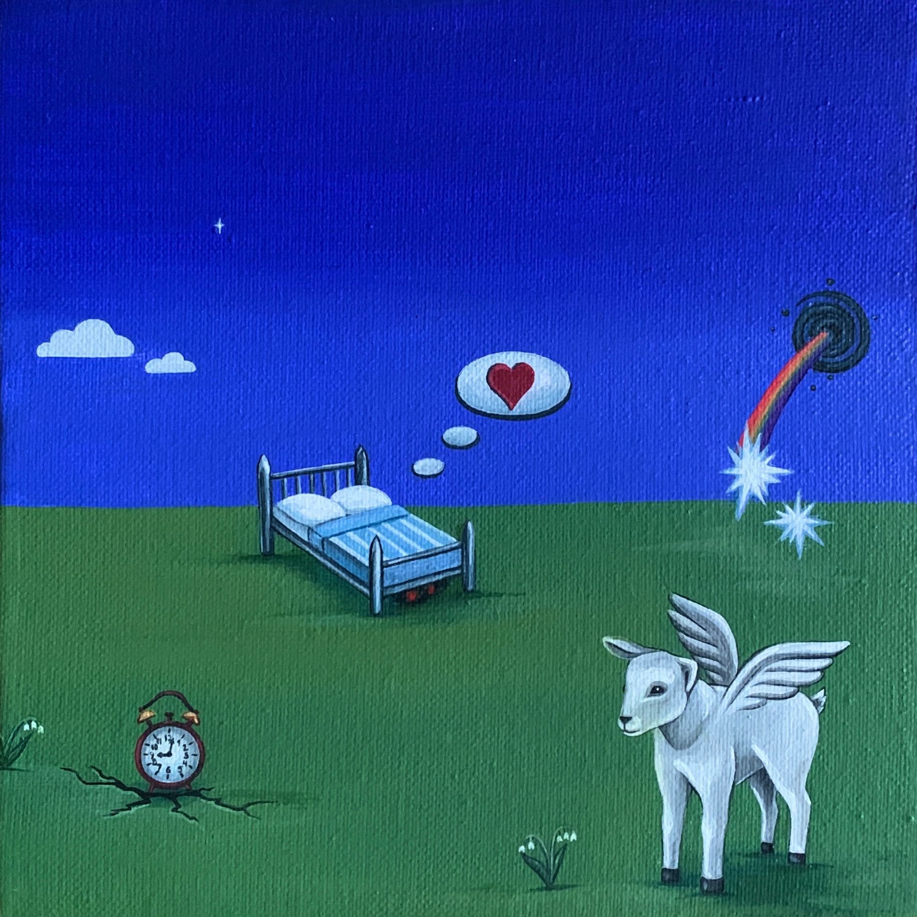 СВЕТ-ЛАНА (Картина, живопись - 
                  20 x 20 см) Внутри сна
