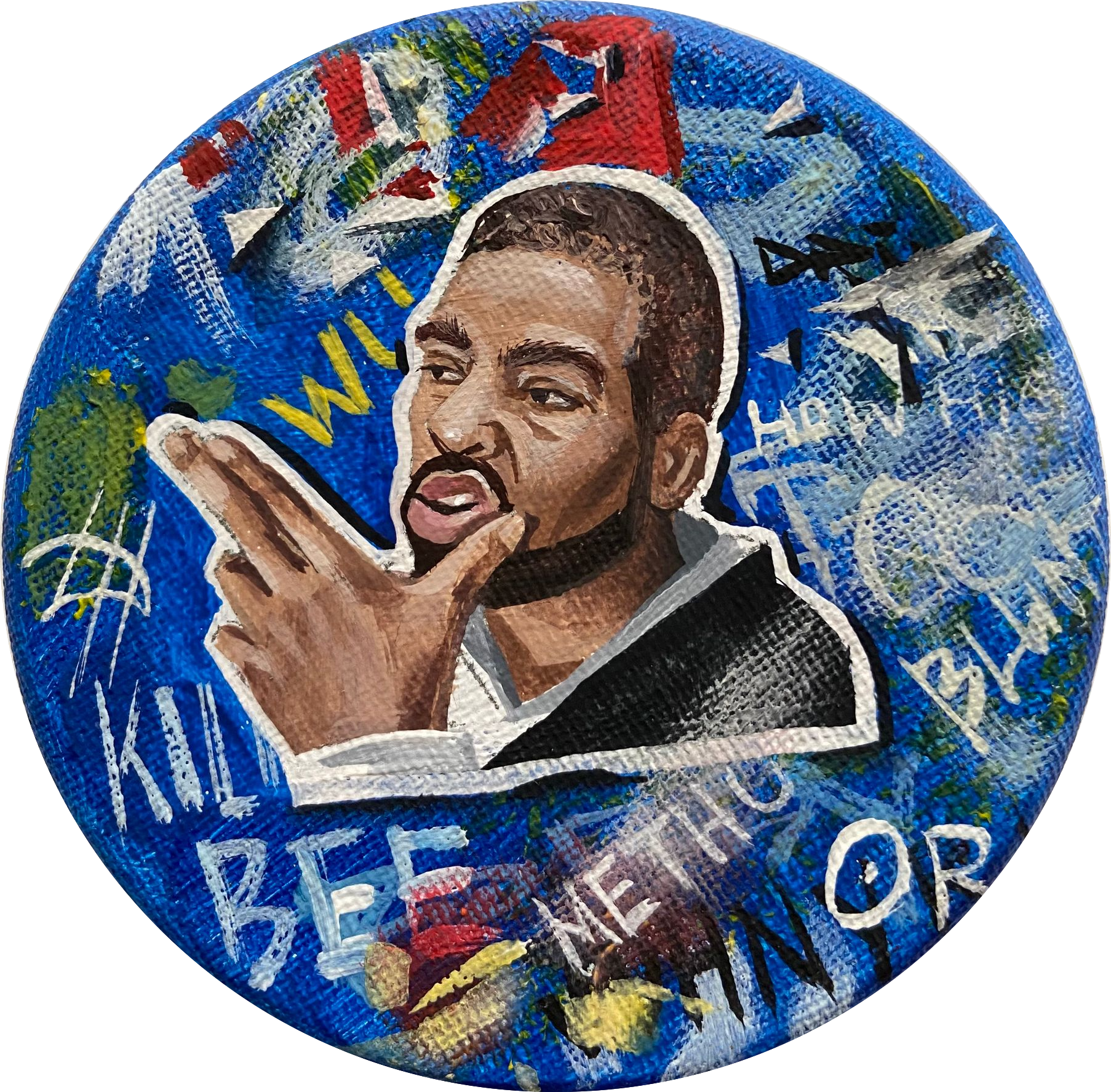Динара Хёртнагль (Картина, живопись - 
                  10 x 10 см) Method Man. WU Tang Clan