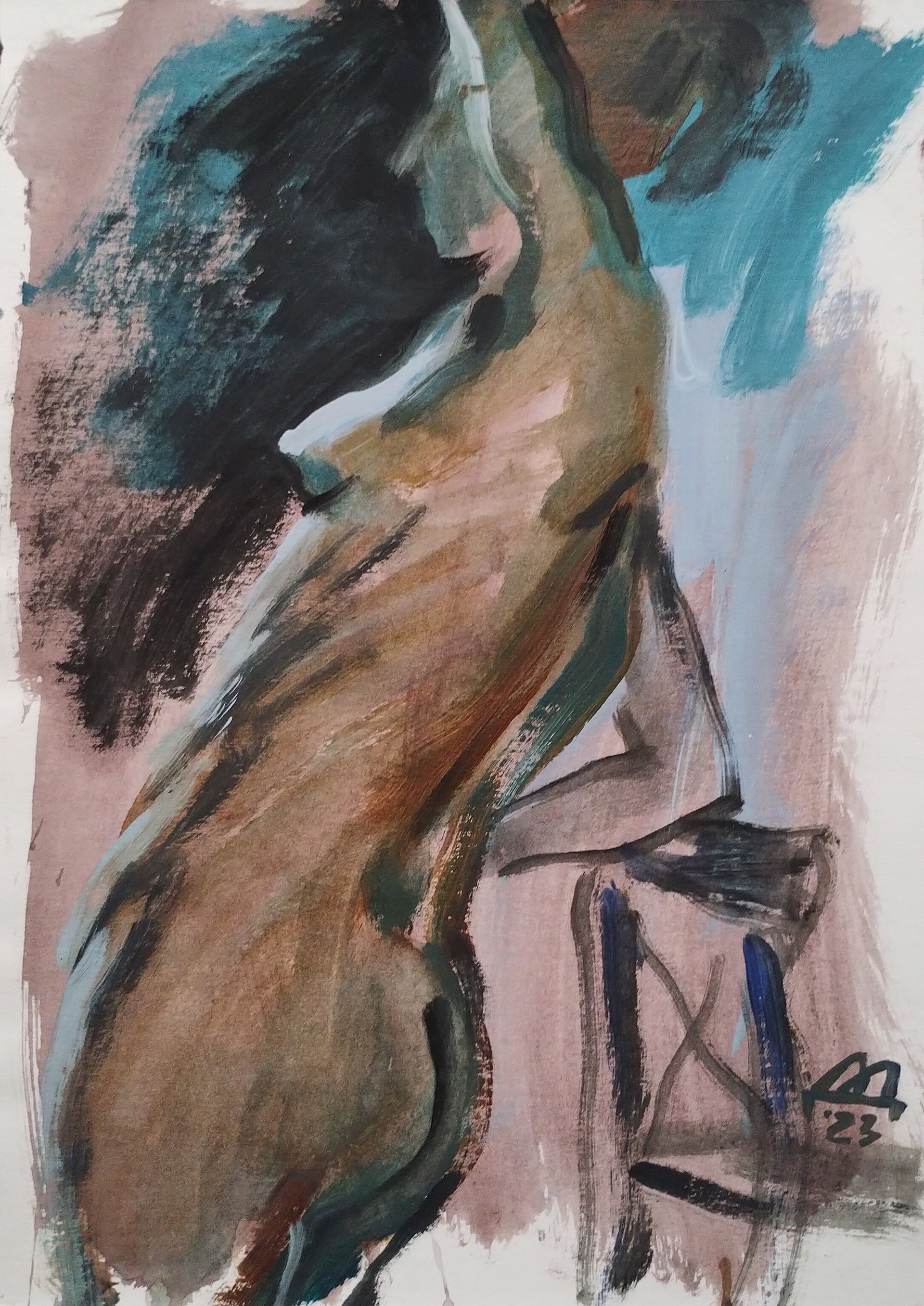 Диана Дербеденева (Авторская графика - 
                  30 x 42 см) Ню