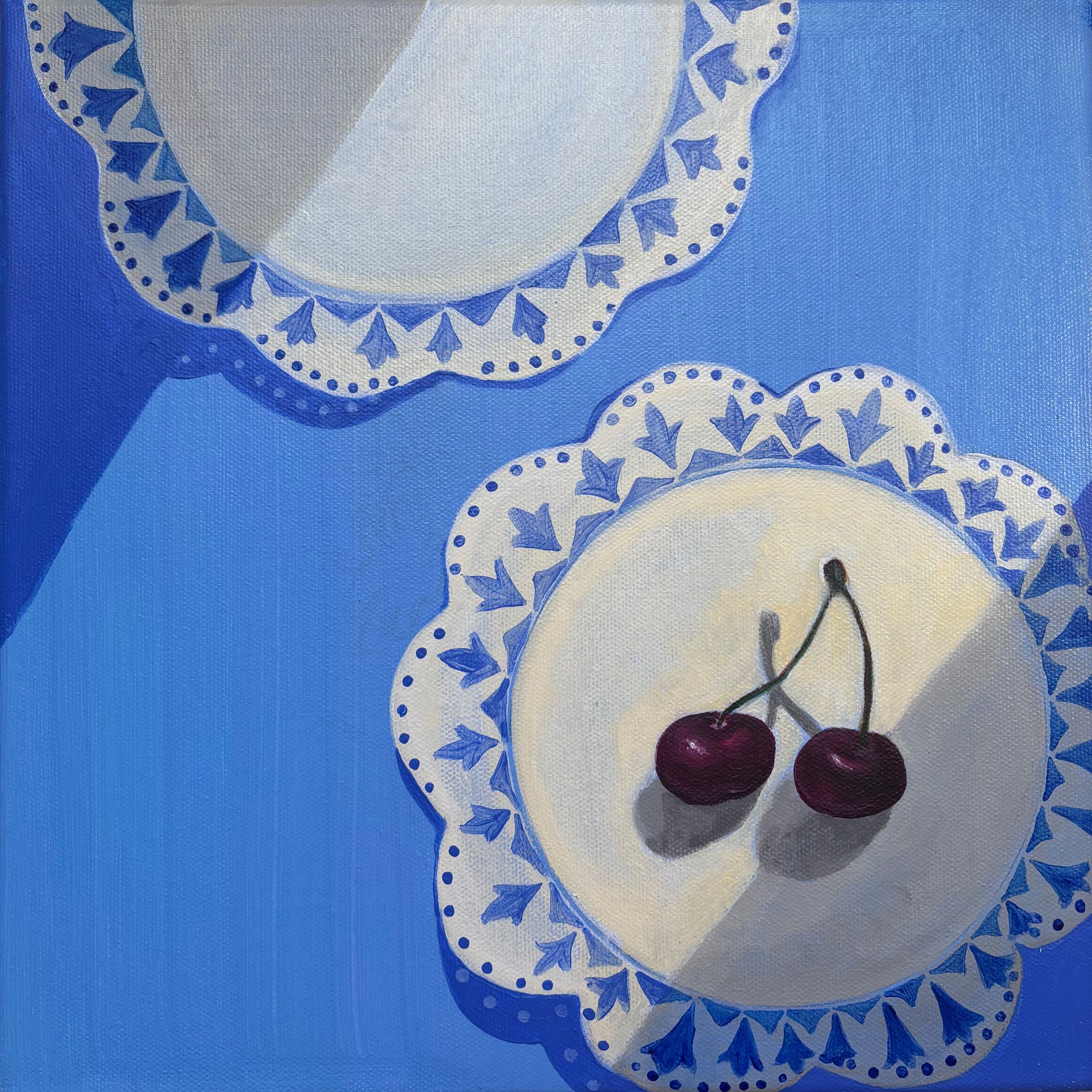 Елена Королева (Картина, живопись - 
                  30 x 30 см) Черешня