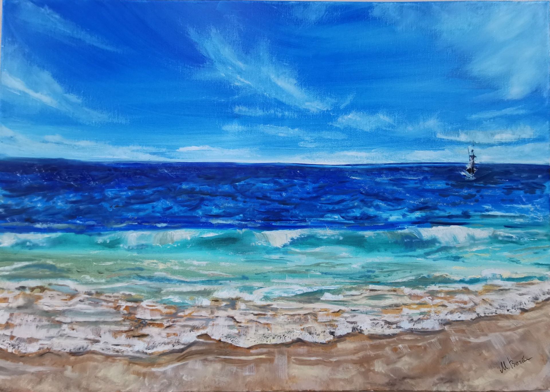 Мила Bezú (Картина, живопись - 
                  70 x 50 см) Морской бриз