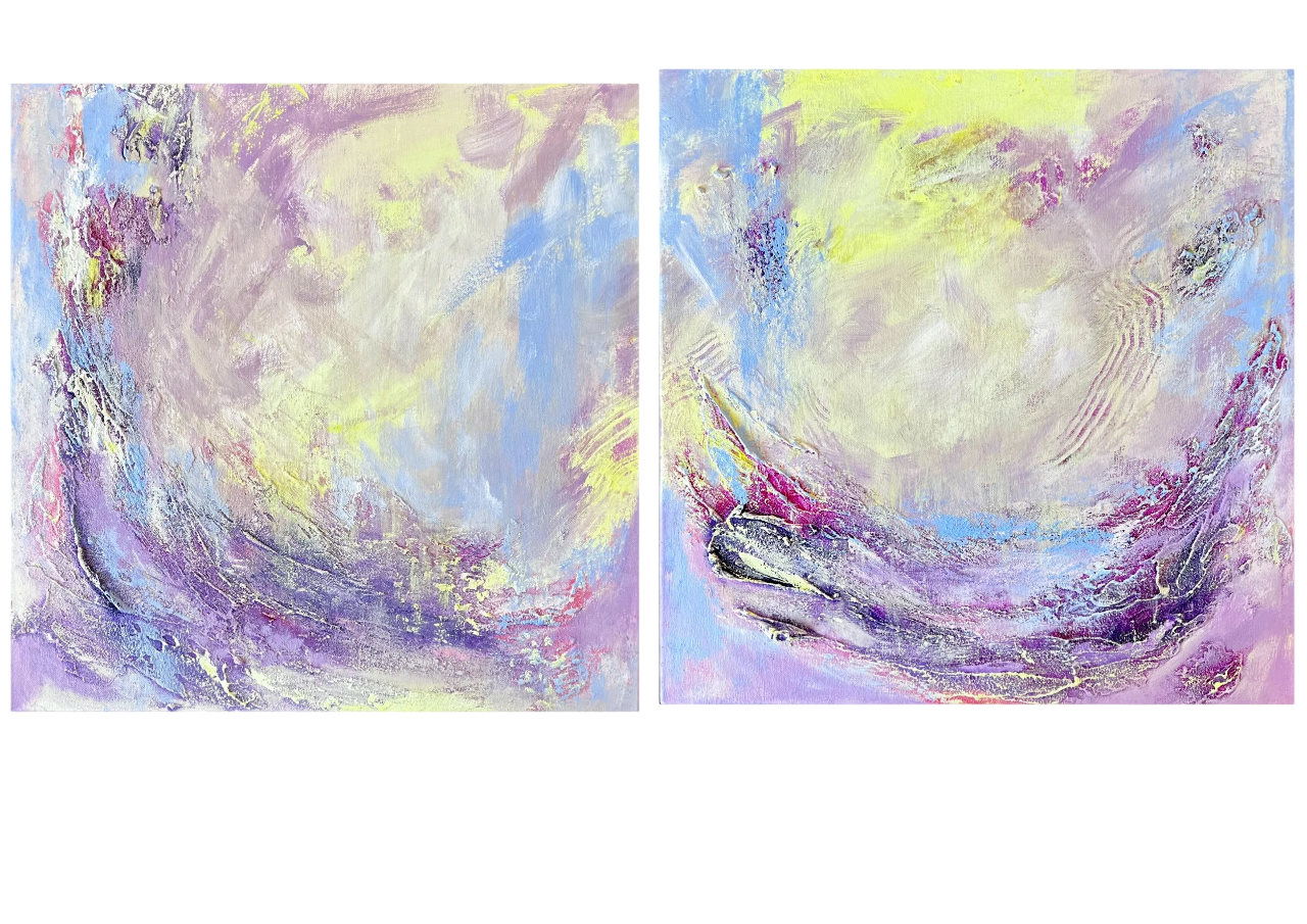 Екатерина Звездина (Картина, живопись - 
                  100 x 50 см) На заре. Диптих