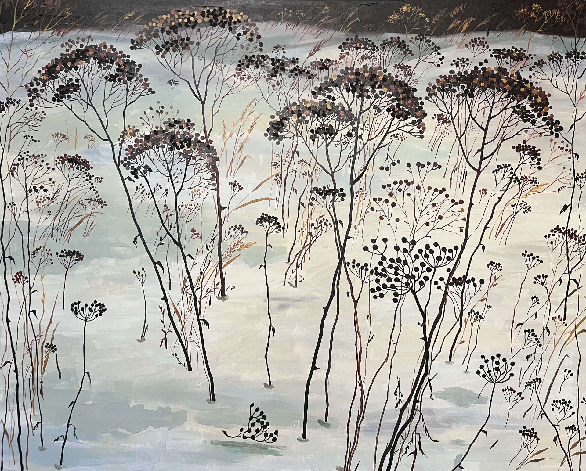 Лена Запрудских (Картина, живопись - 
                  100 x 80 см) Зимняя пижма