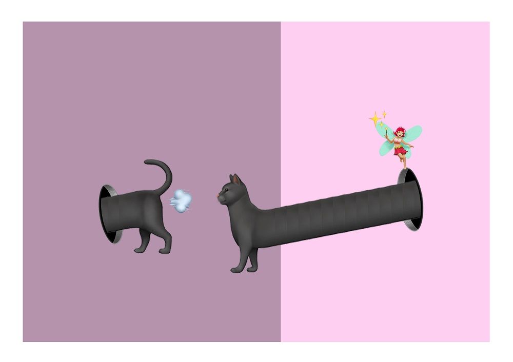 Александр Зайцев (Графика цифровая (принты) - 
                  29 x 21 см) Встреча с собой. Кот