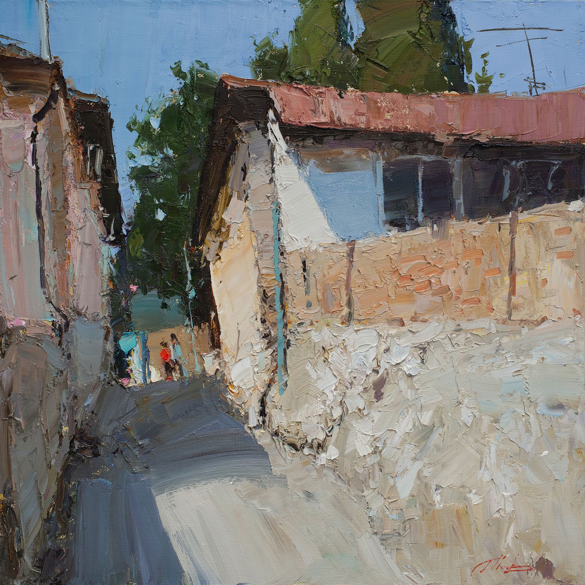 Евгений Бурцев (Картина, живопись - 
                  50 x 50 см) Тепло старых стен