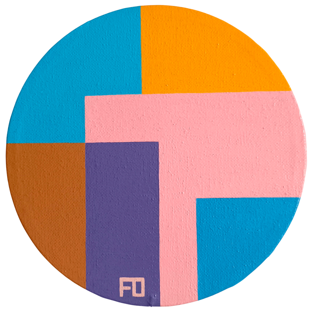 Алеся FO_OBJECTS (Картина, живопись - 
                  20 x 20 см) Круглая геометрия