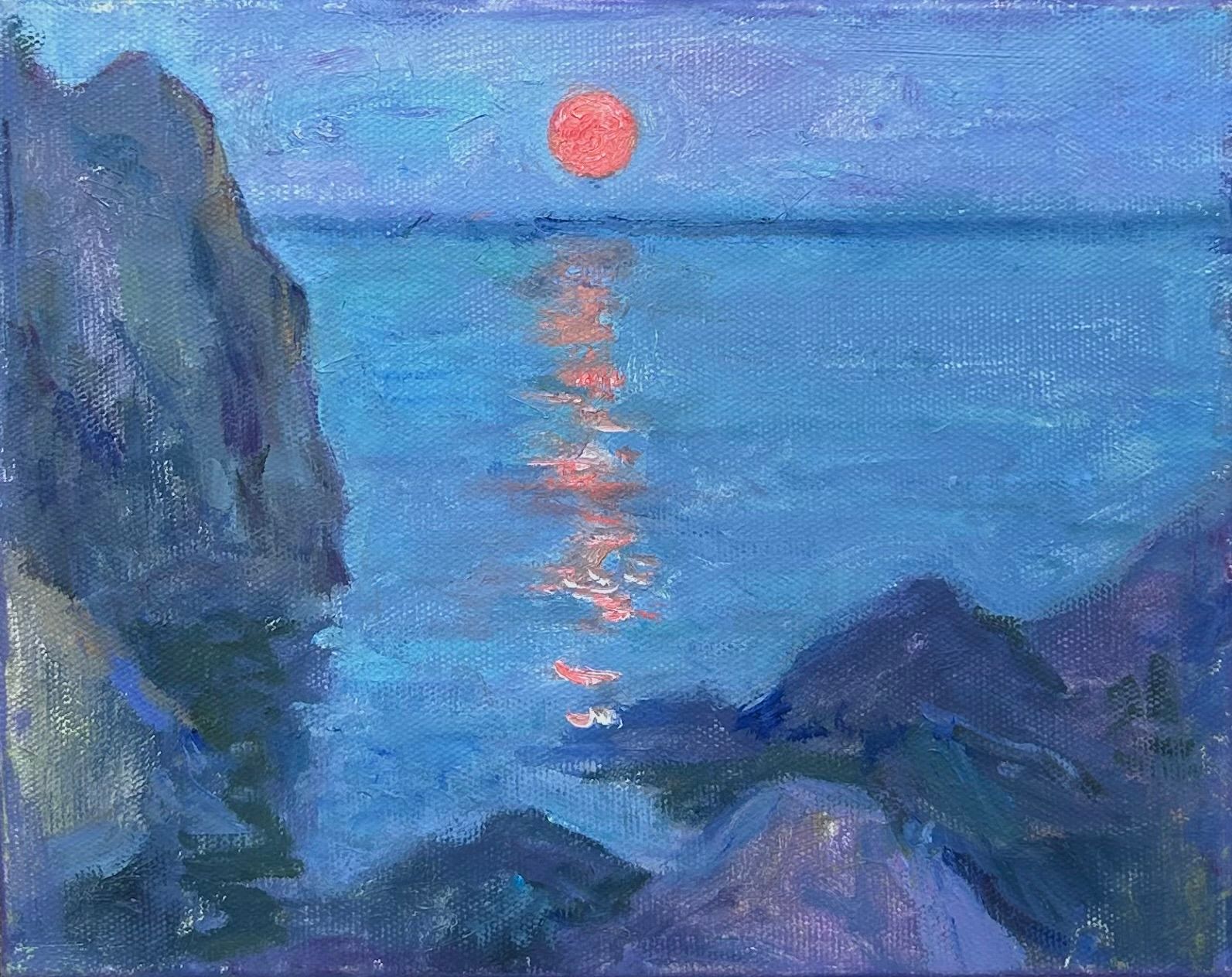 Екатерина Потапова (Картина, живопись - 
                  30 x 24 см) Красная луна