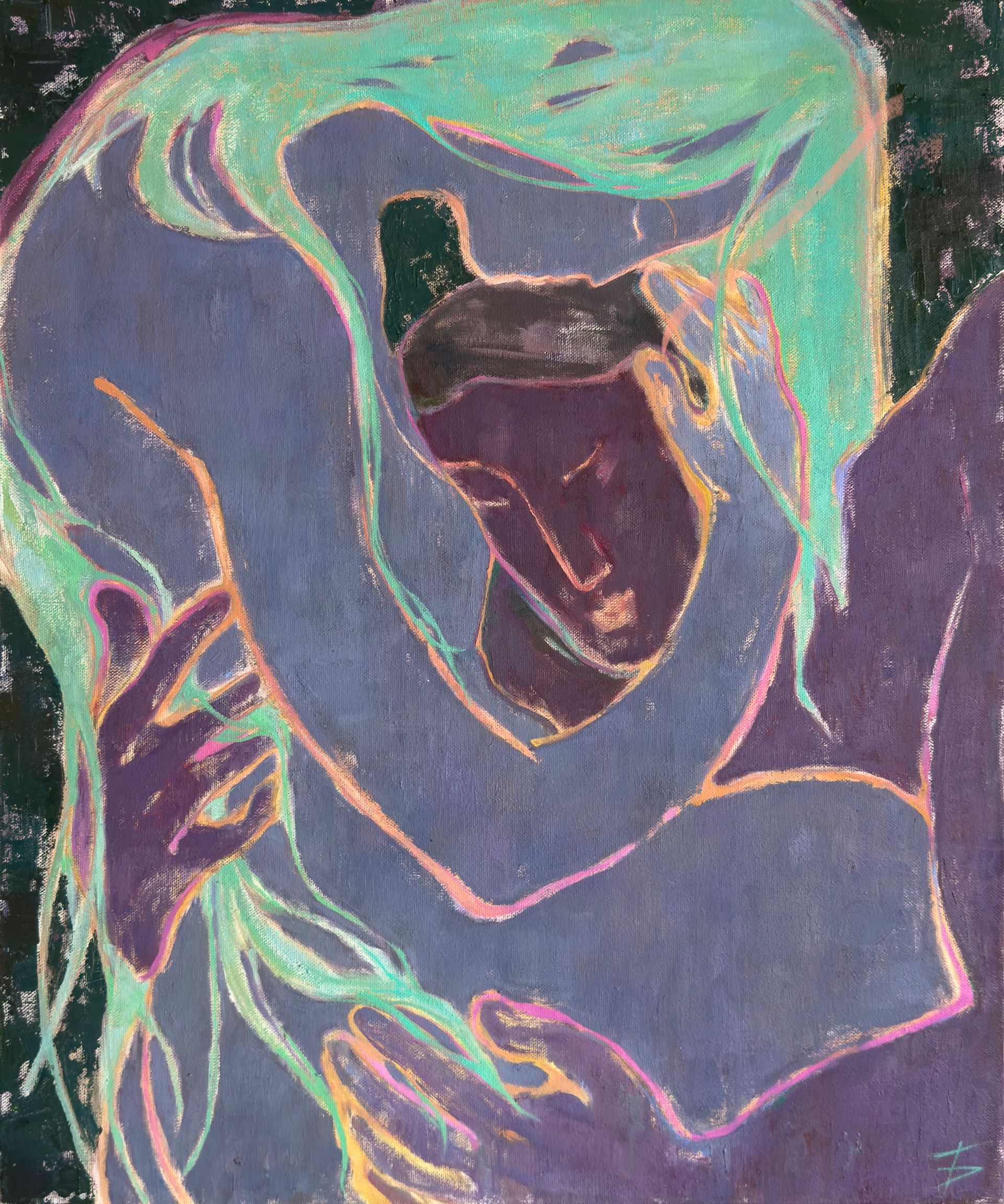 Екатерина Богданкова (Картина, живопись - 
                  50 x 60 см) Вдвоём. Фиолетовые