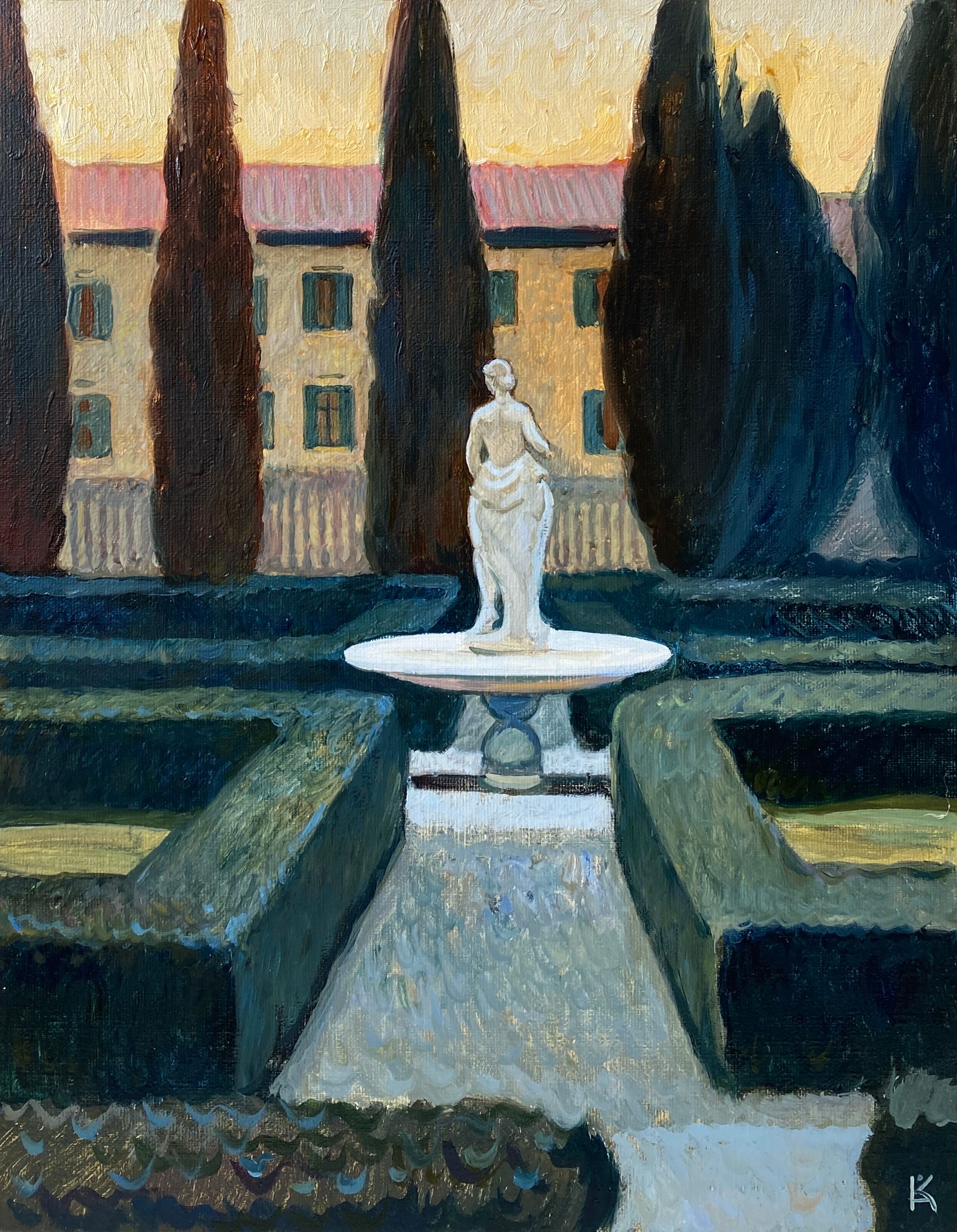 Алексей Кротов (Картина, живопись - 
                  35 x 45 см) Вечер в саду Джусти