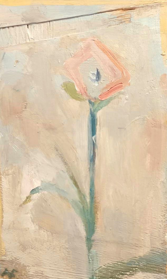 Алексей Фролов-Багреев (Картина, живопись - 
                  19 x 29 см) Розовый цветок