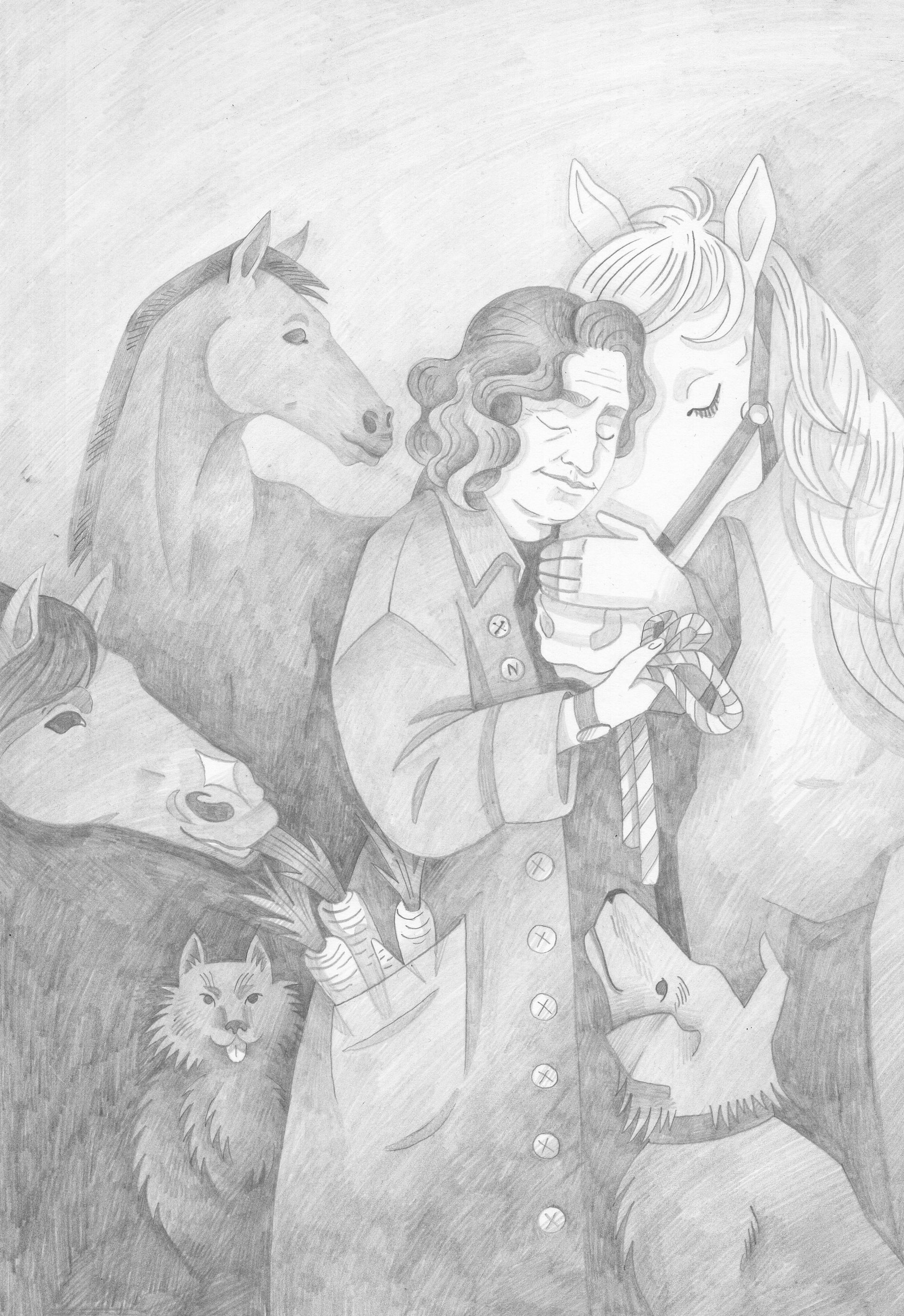 Витана Маковская (Авторская графика - 
                  21 x 29.7 см) Лошади