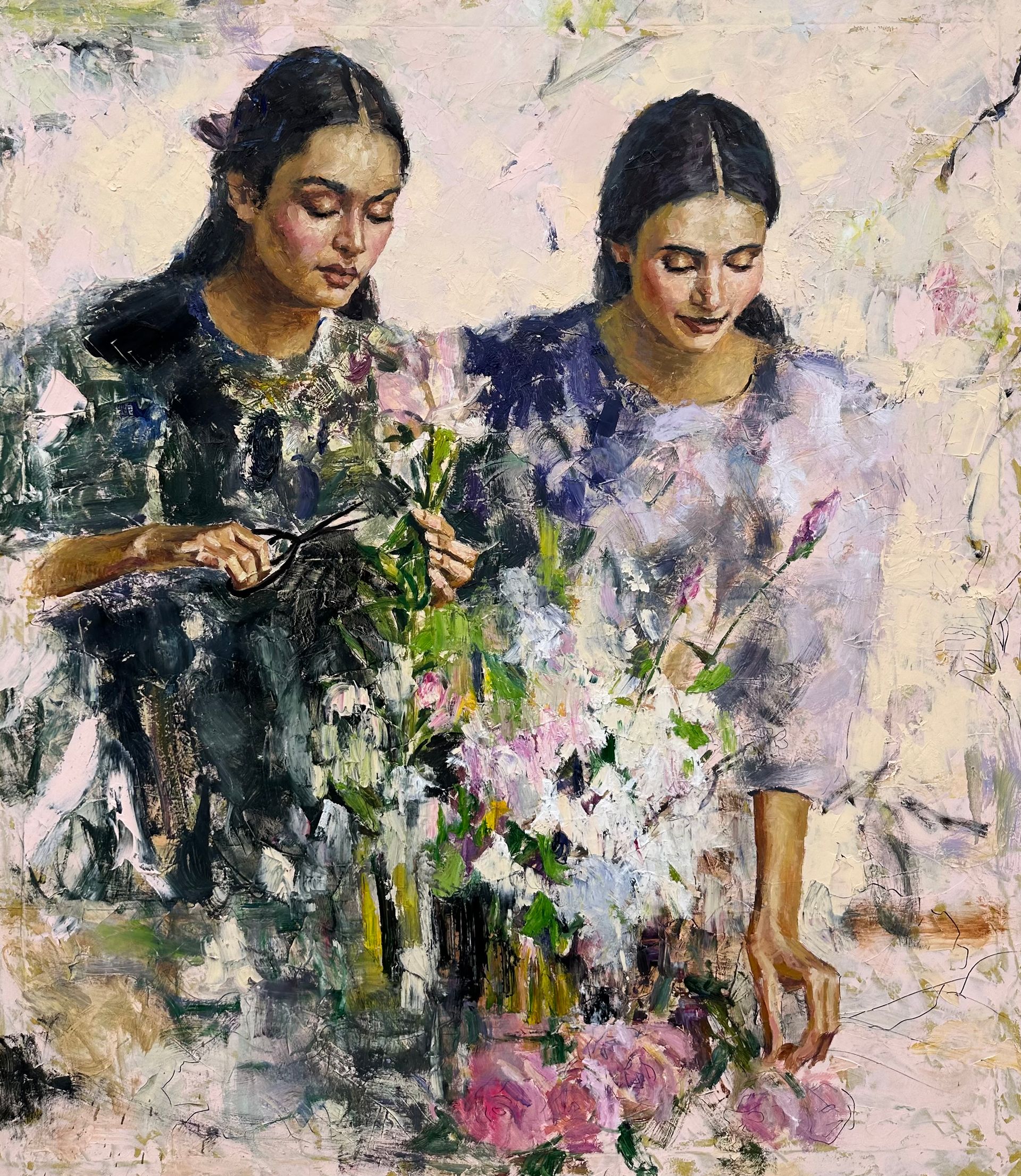 Ёкуб Бекназаров (Картина, живопись - 
                  120 x 150 см) Подруги