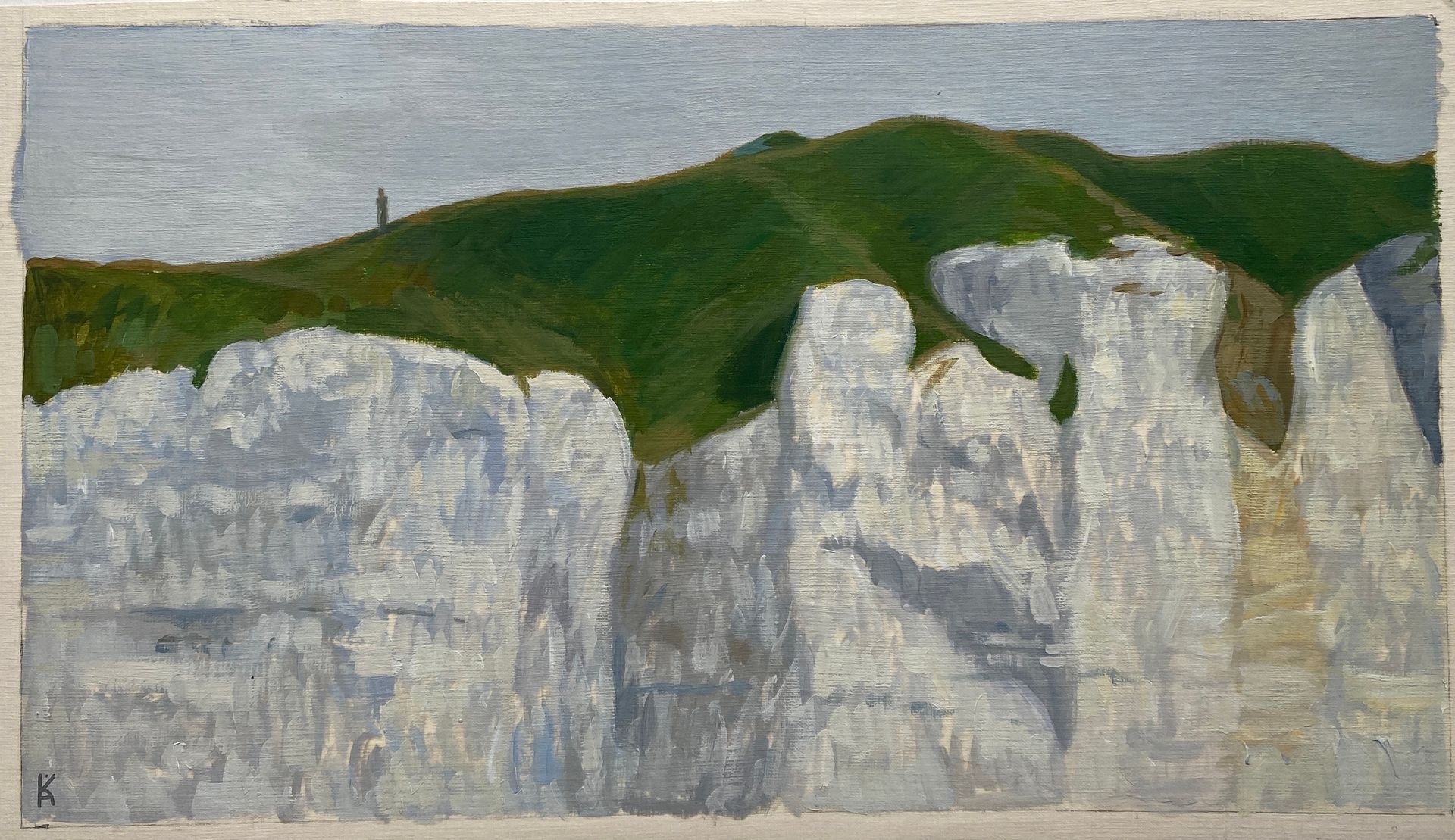Алексей Кротов (Авторская графика - 
                  27 x 19 см) Белая скала. Нормандия