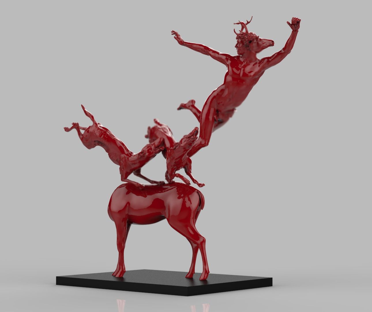 Владислава Давлетшина (Скульптура - 
                  70 x 60 см) Актеон. Возмездие природы