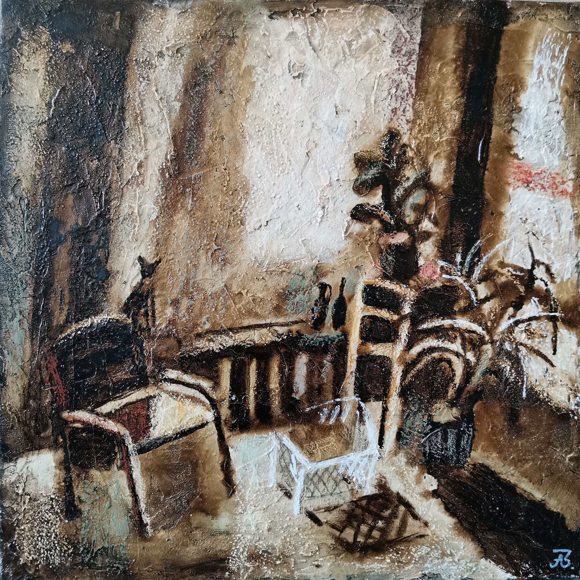 Зарина Абисалова (Картина, живопись - 
                  45 x 45 см) Шёпот утреннего света