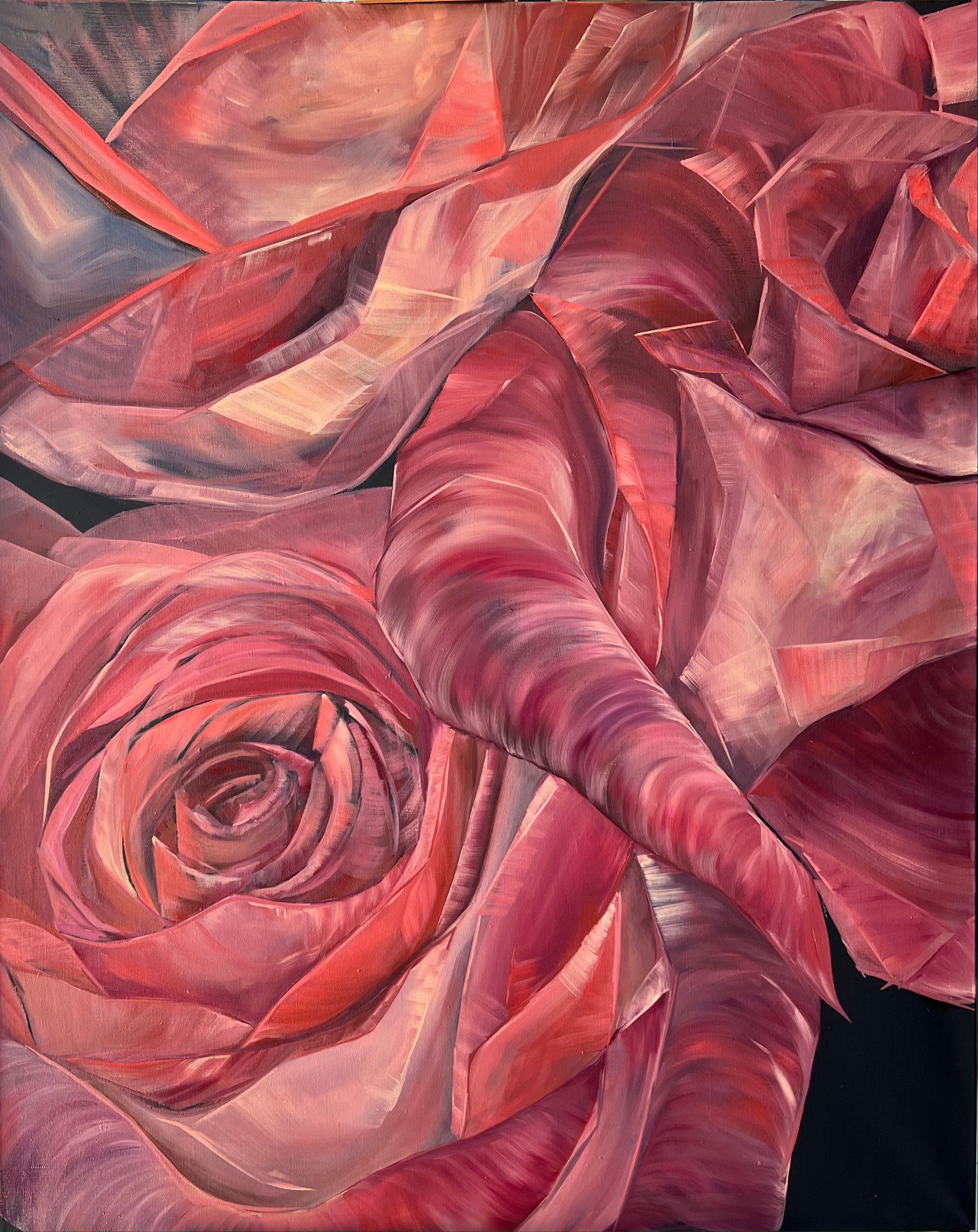 Инна Сумина (Картина, живопись - 
                  80 x 100 см) Розы красные