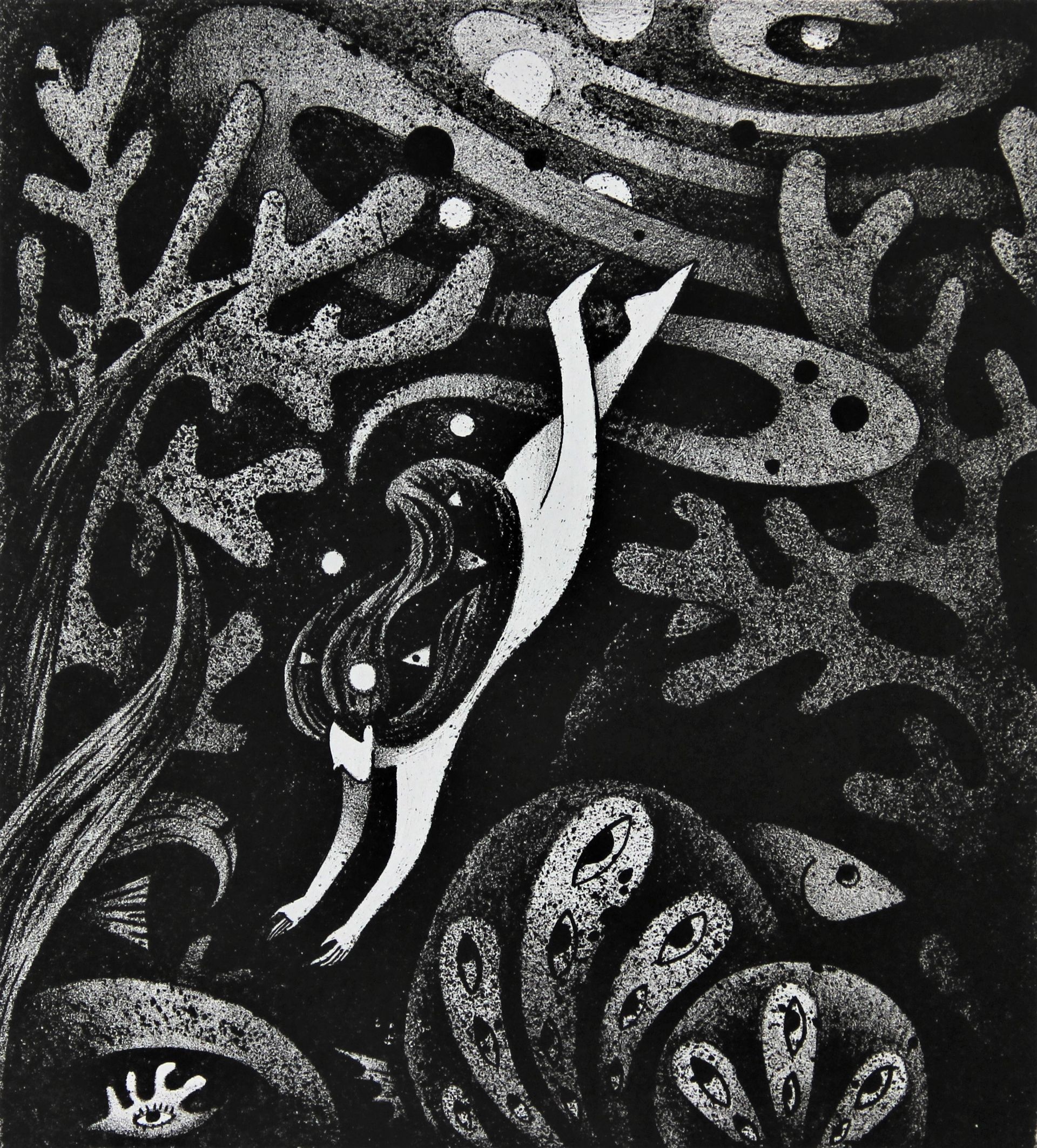 Витана Маковская (Графика печатная - 
                  19.5 x 21.5 см) Погружение