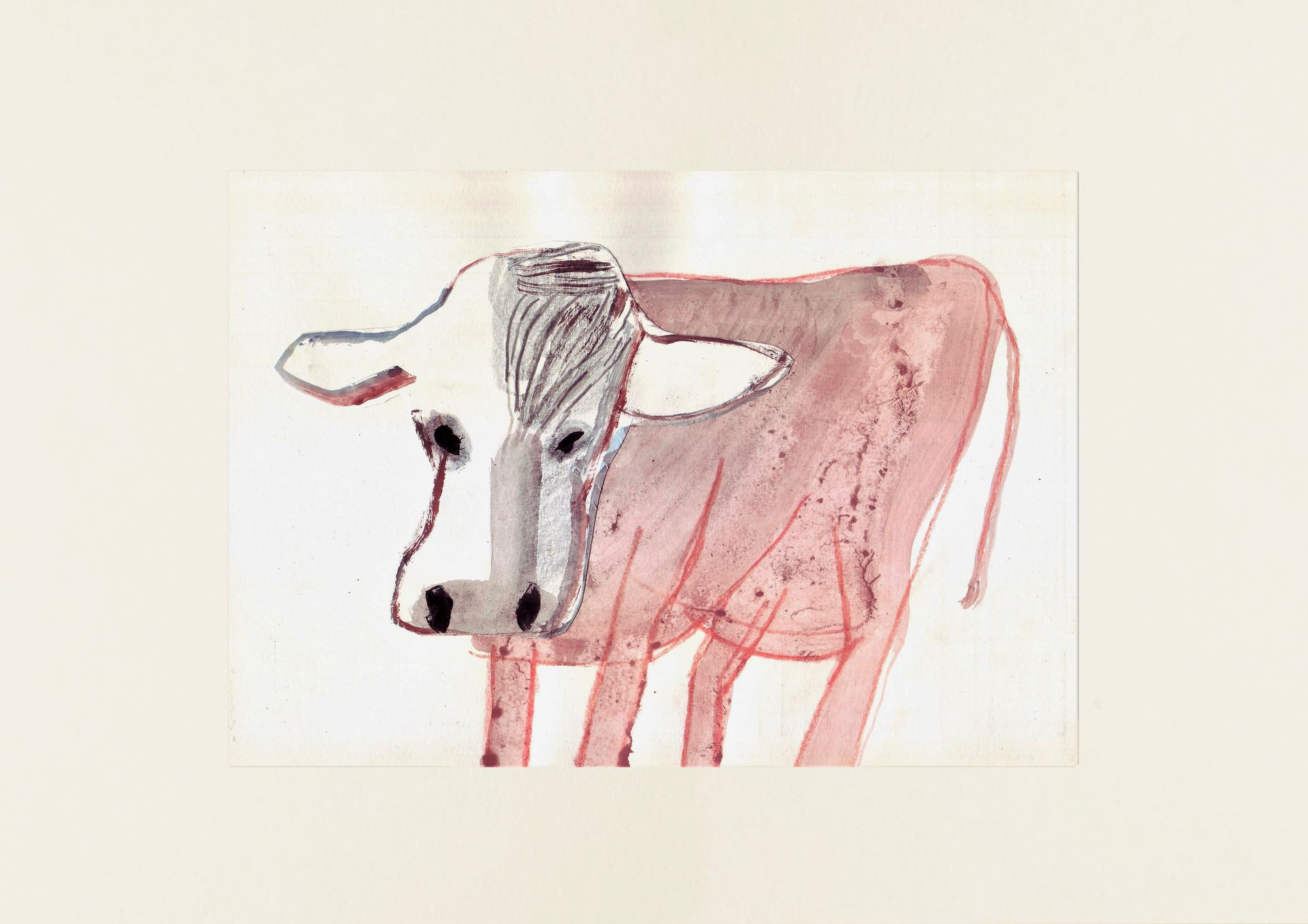 Варвара Голланд (Авторская графика - 
                  41 x 33 см) Коровушка