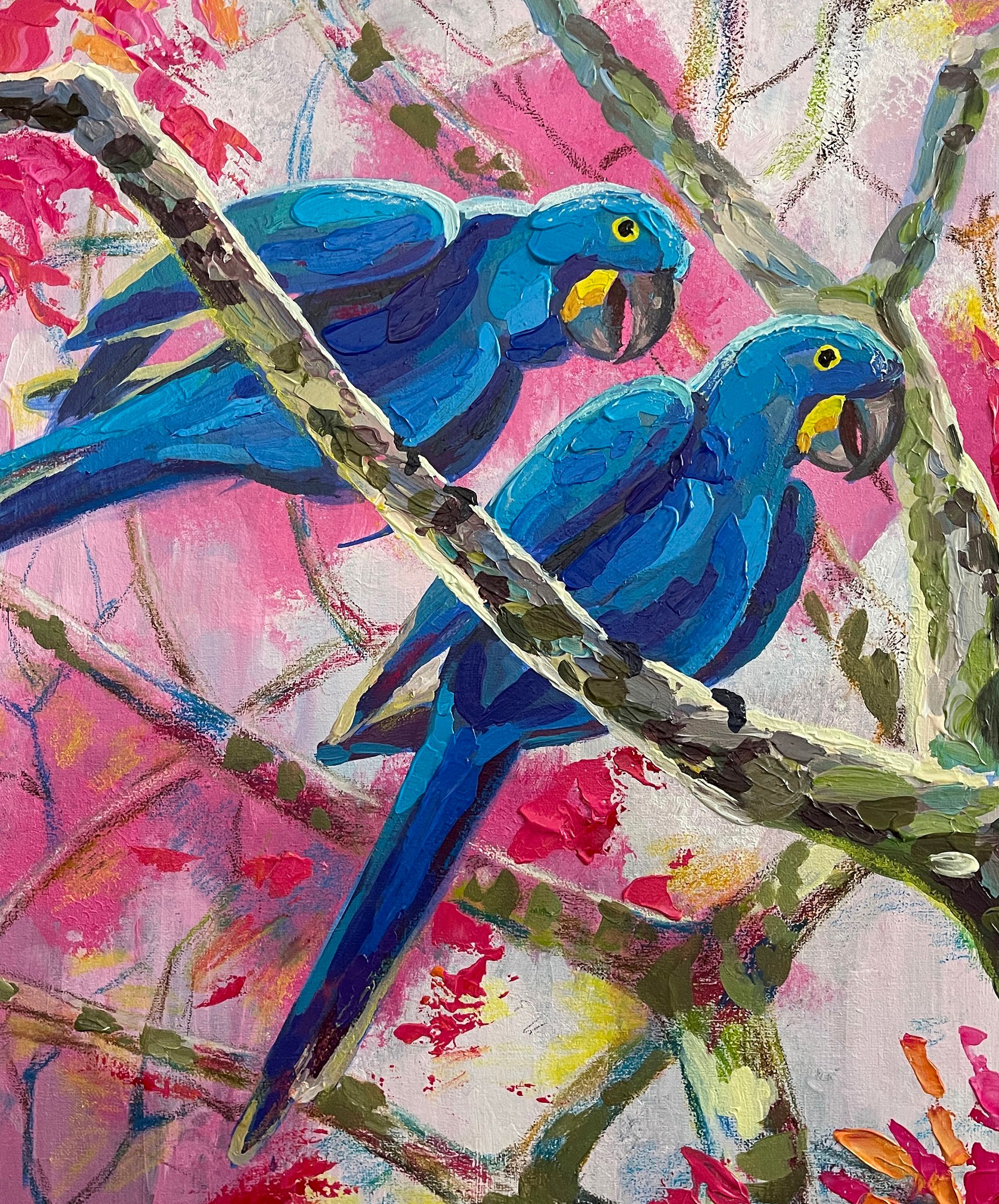 Марина Береснева (Картина, живопись - 
                  50 x 60 см) Птицы счастья
