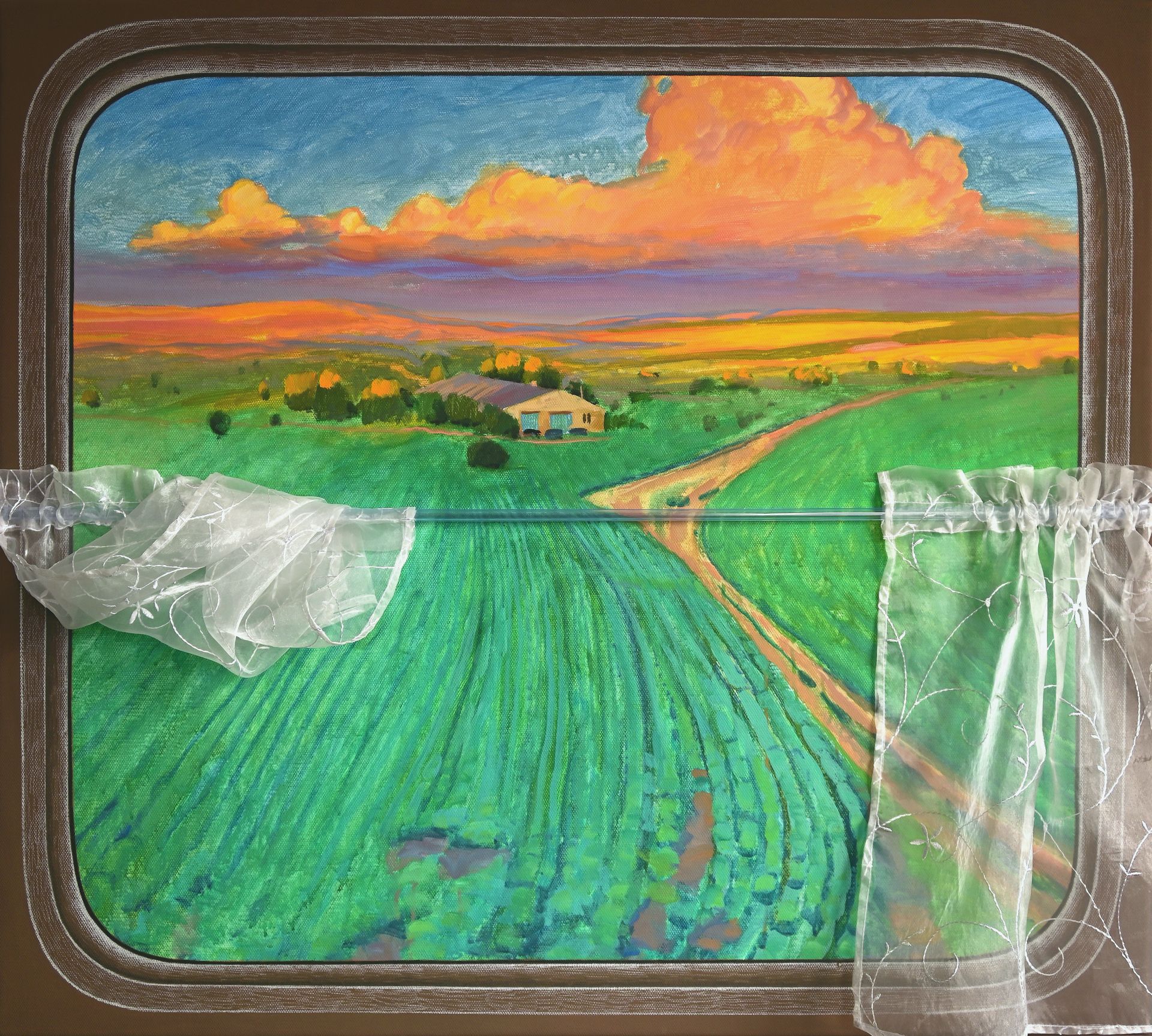 Анастасия Нестерова (Картина, живопись - 
                  90 x 80 см) Из серии "Путь домой. Времена года"