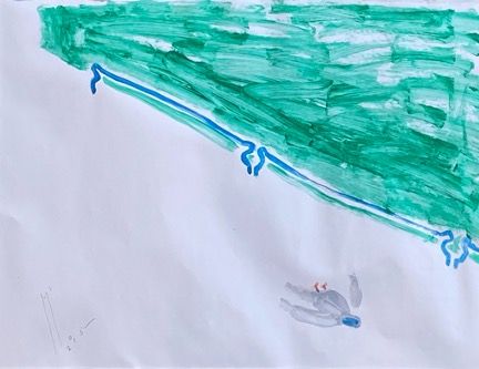 Максим Савва (Авторская графика - 
                  42 x 29 см) Вид на воду