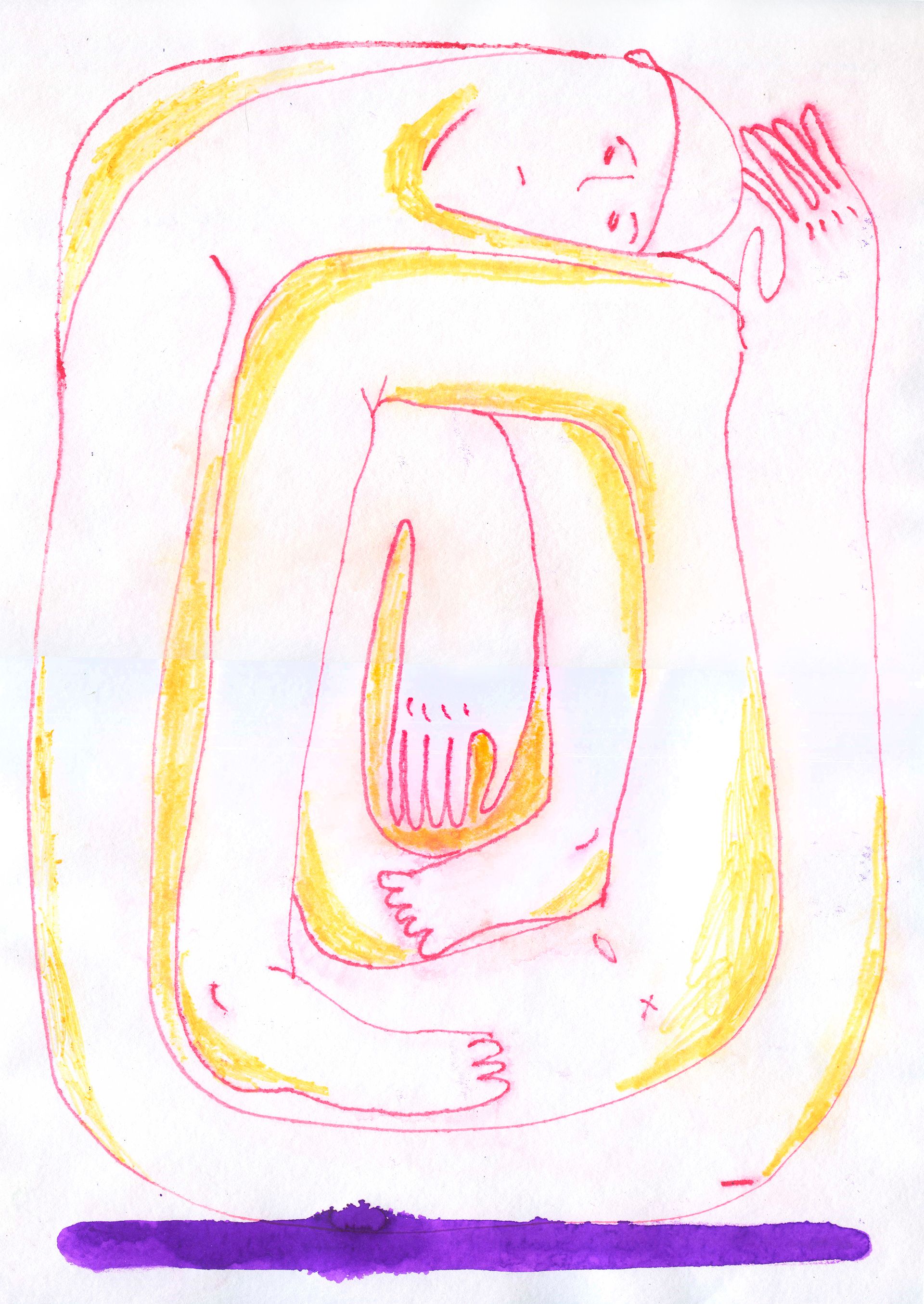 Оля Душкина (Авторская графика - 
                  29.7 x 42 см) Человек=лабиринт